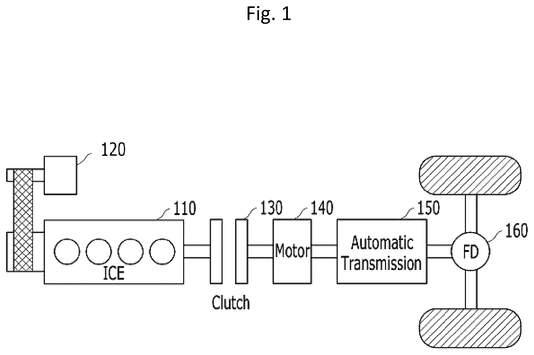 Patent US12319269 — Hybrid vehicle and method of supporting audio input/output for the same — Figure 1
