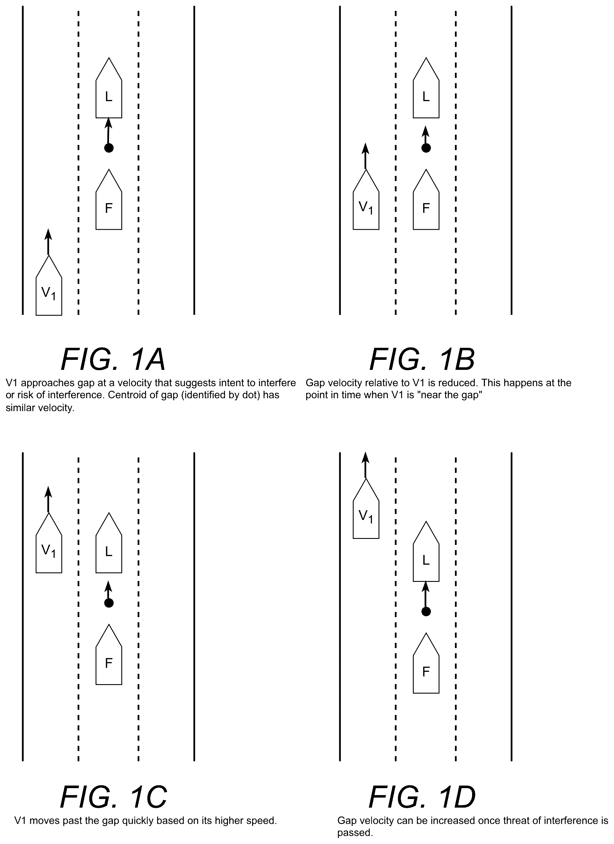 Patent US12319284 — Platoon behaviors that influence drivers of other vehicles — Figure 1