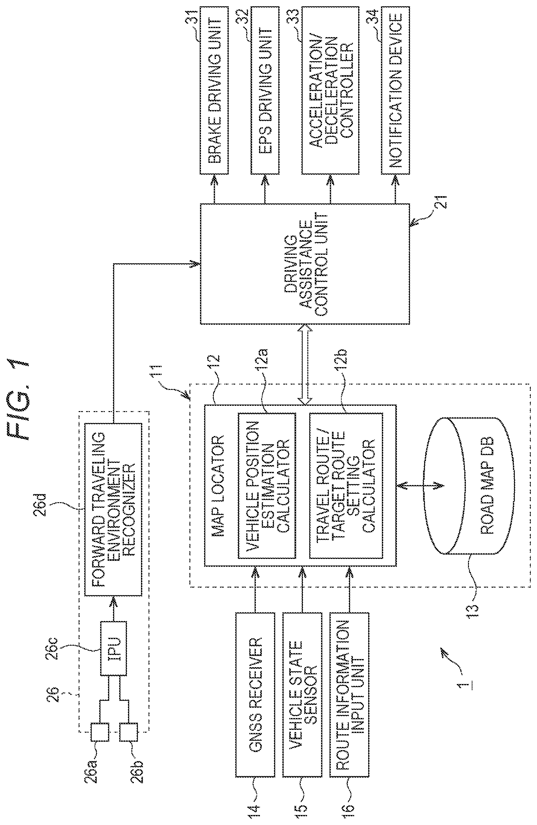 Patent US12319290 Figure 1 – Driving assistance apparatus for vehicle