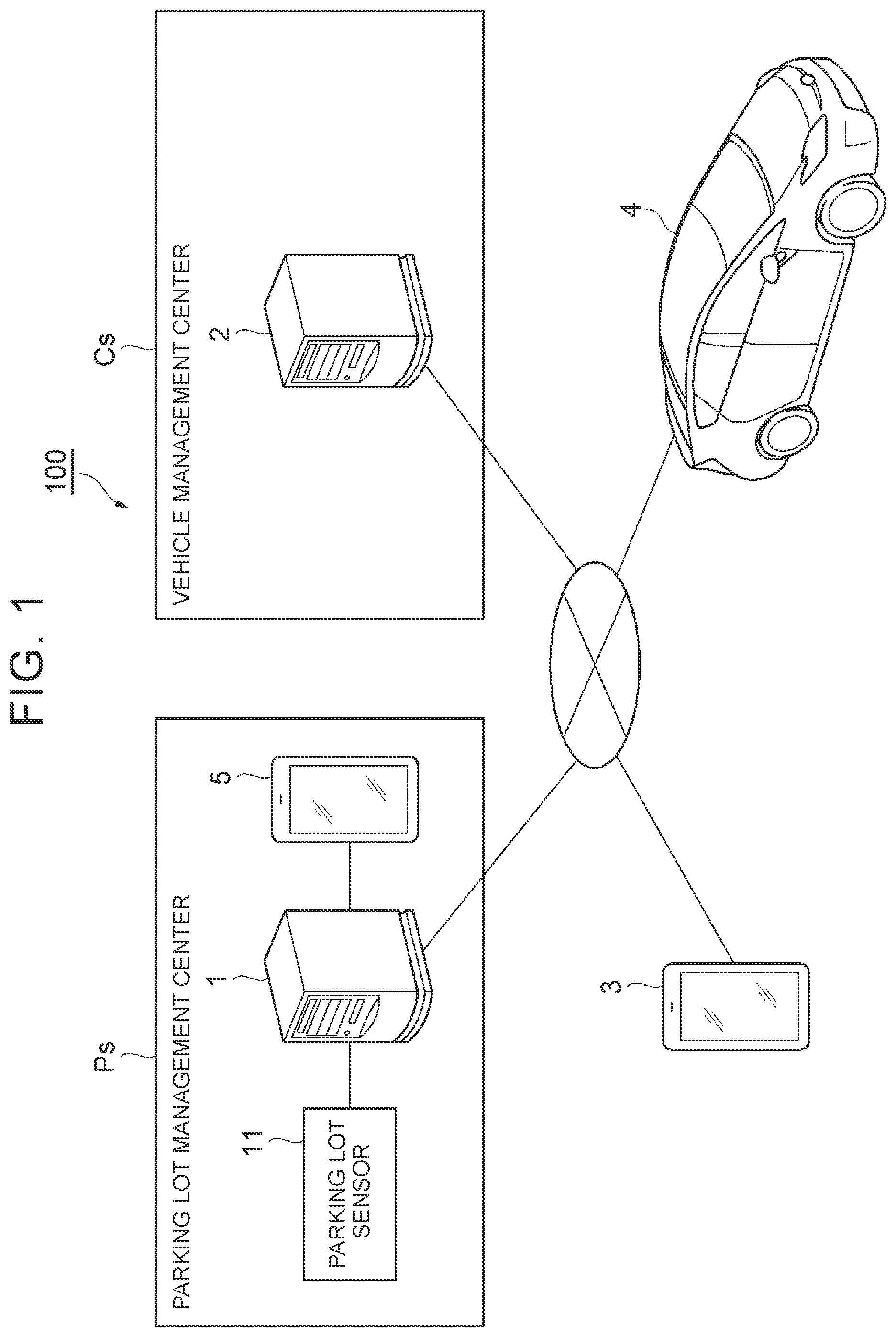 Patent US12319304 — Vehicle, automated valet parking system, and automated valet parking method — Figure 1