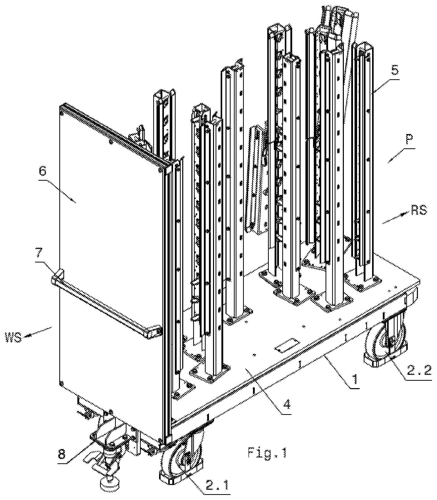 Patent US12319330 — Quick-change component store for auto body parts — Figure 1