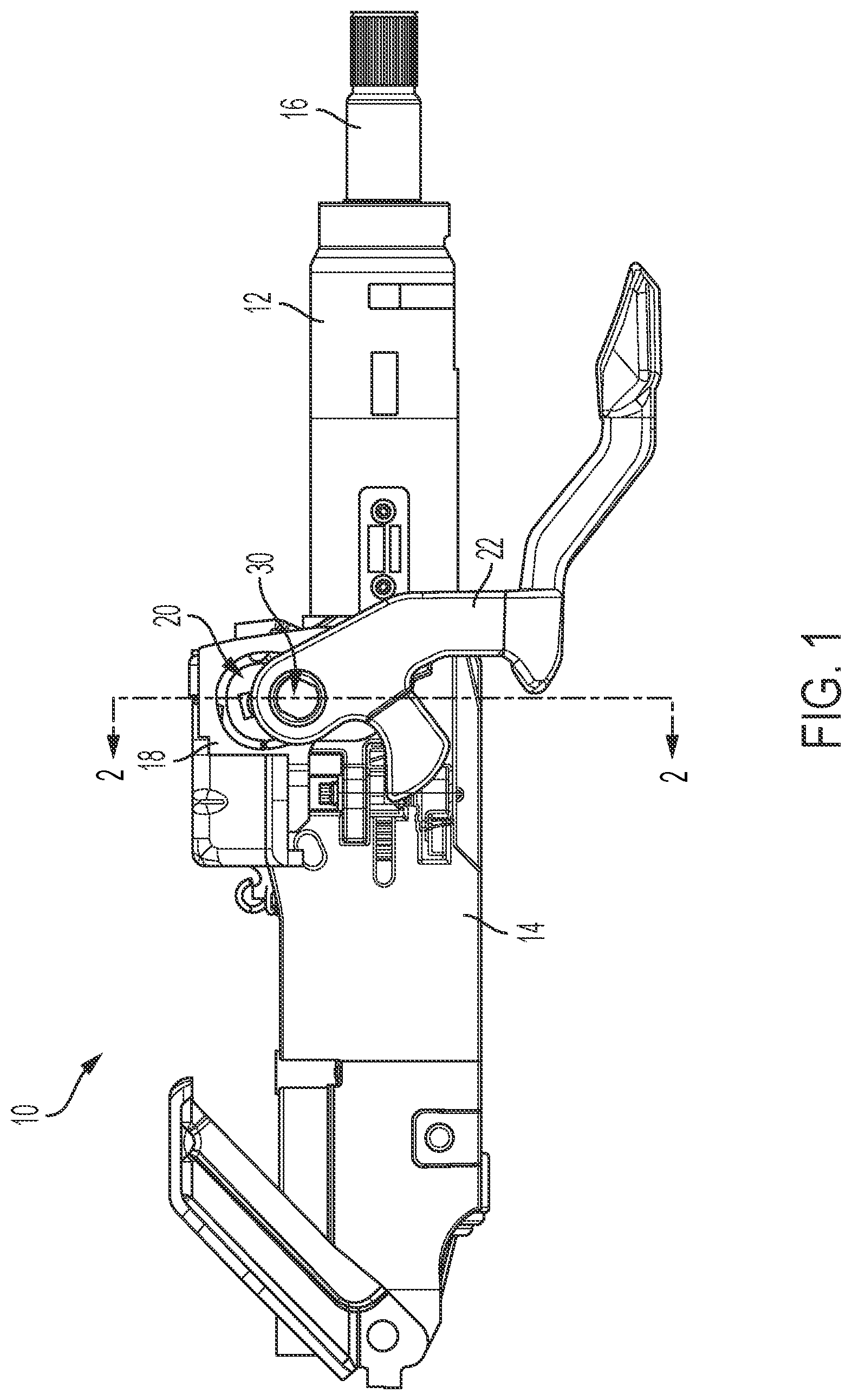 Patent US12319336 — Customizable cam clamping assembly for steering column — Figure 1