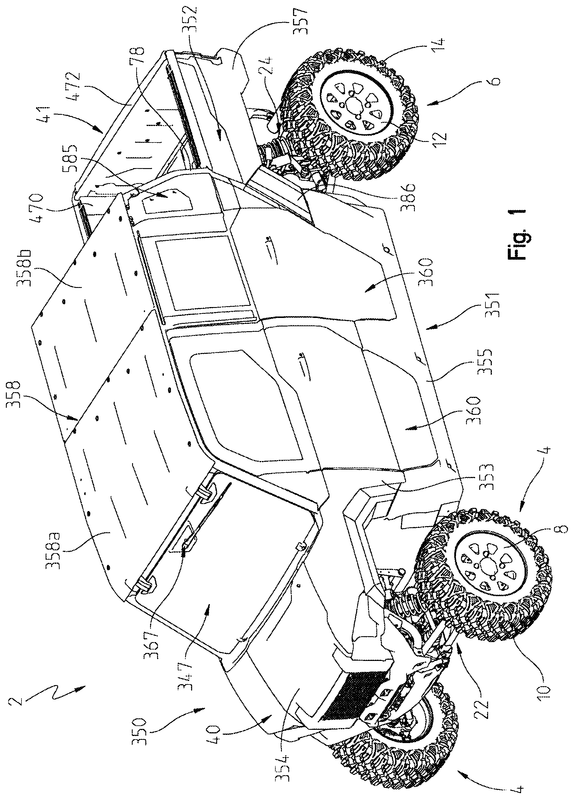 Patent US12319346 — Off-road vehicle — Figure 1