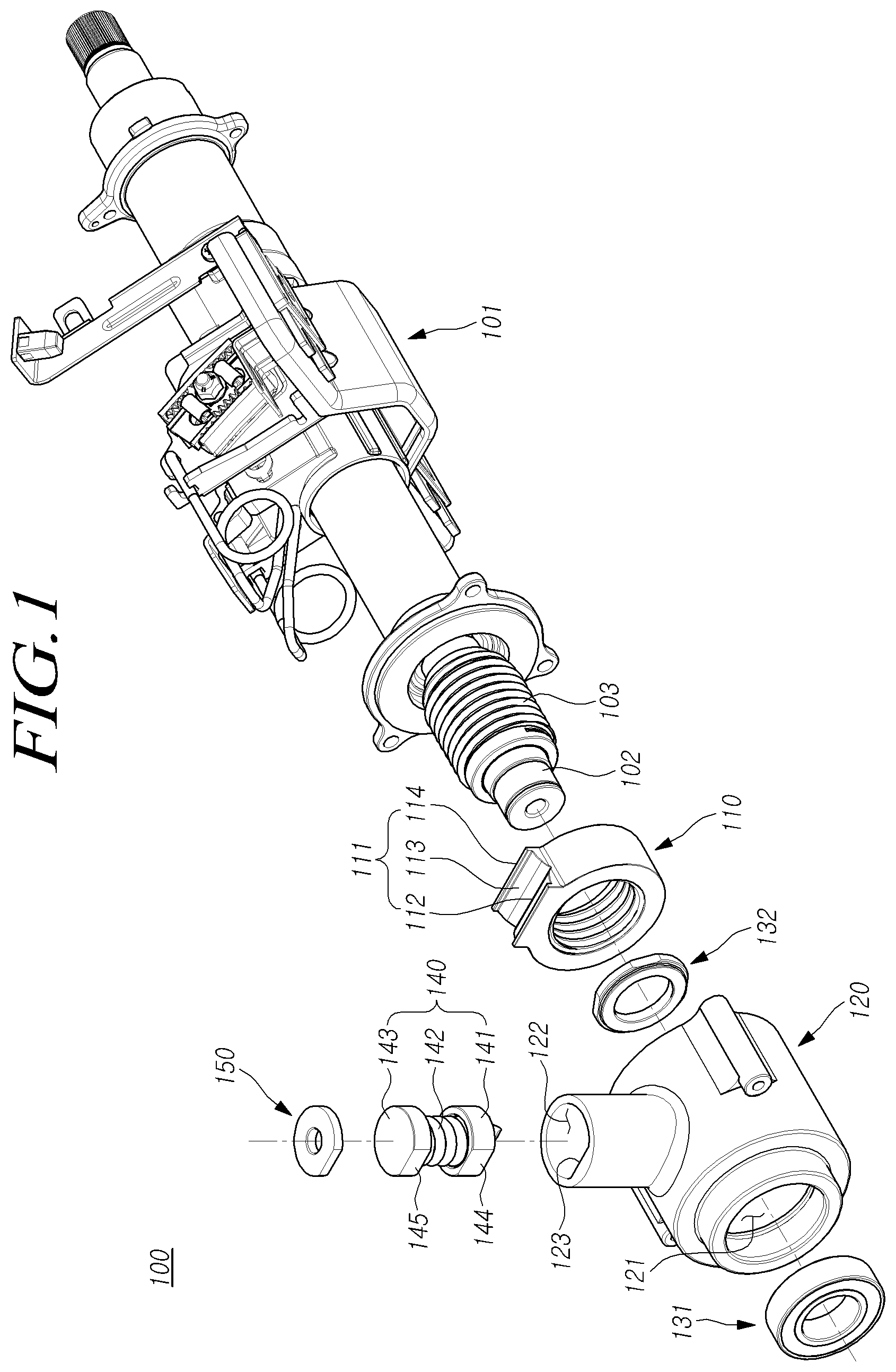 Patent US12319364 Figure 1 – Steer-by-wire steering apparatus