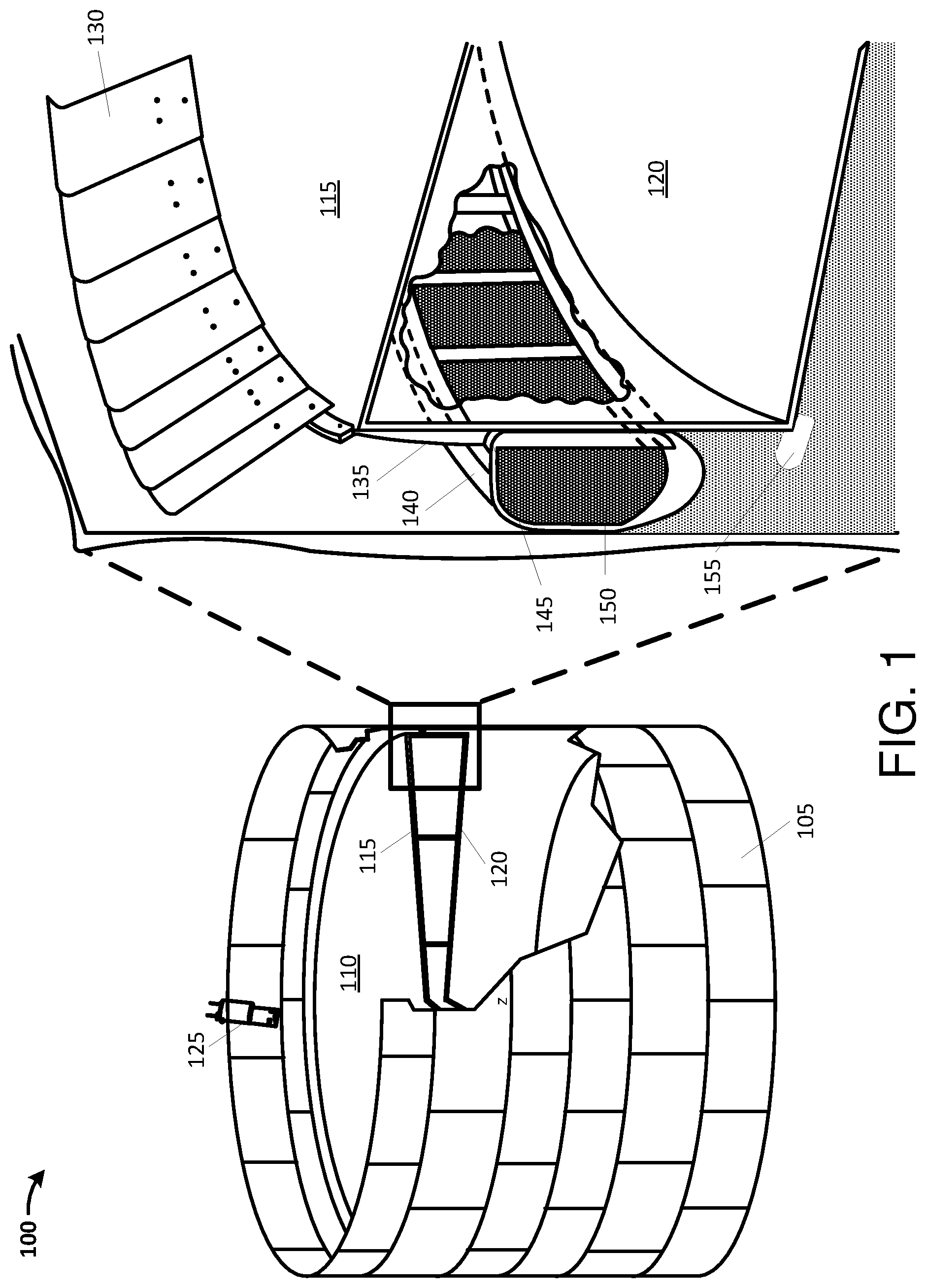Patent US12319369 — Tank seal inspection — Figure 1