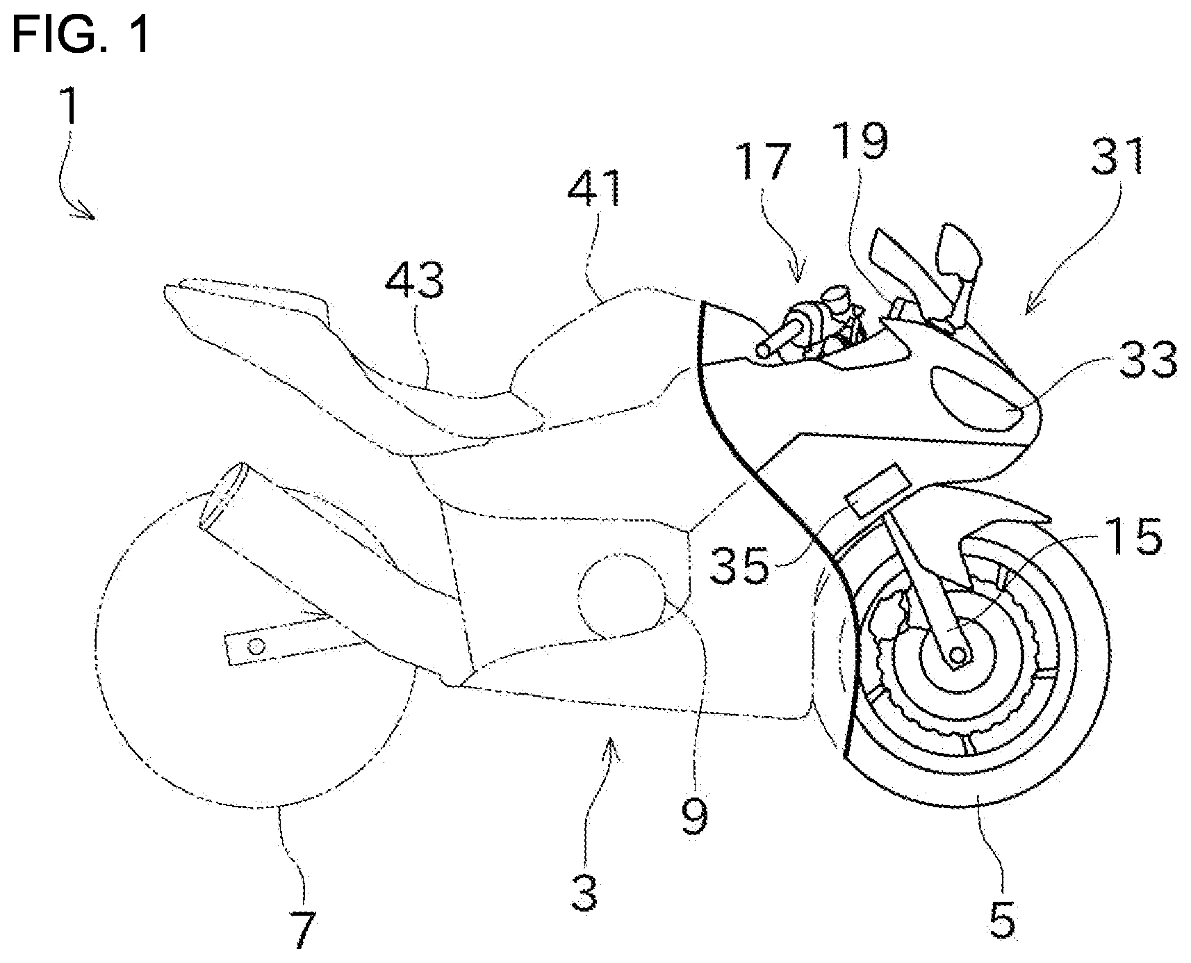 Patent US12319378 — Straddle vehicle and light control method thereof — Figure 1