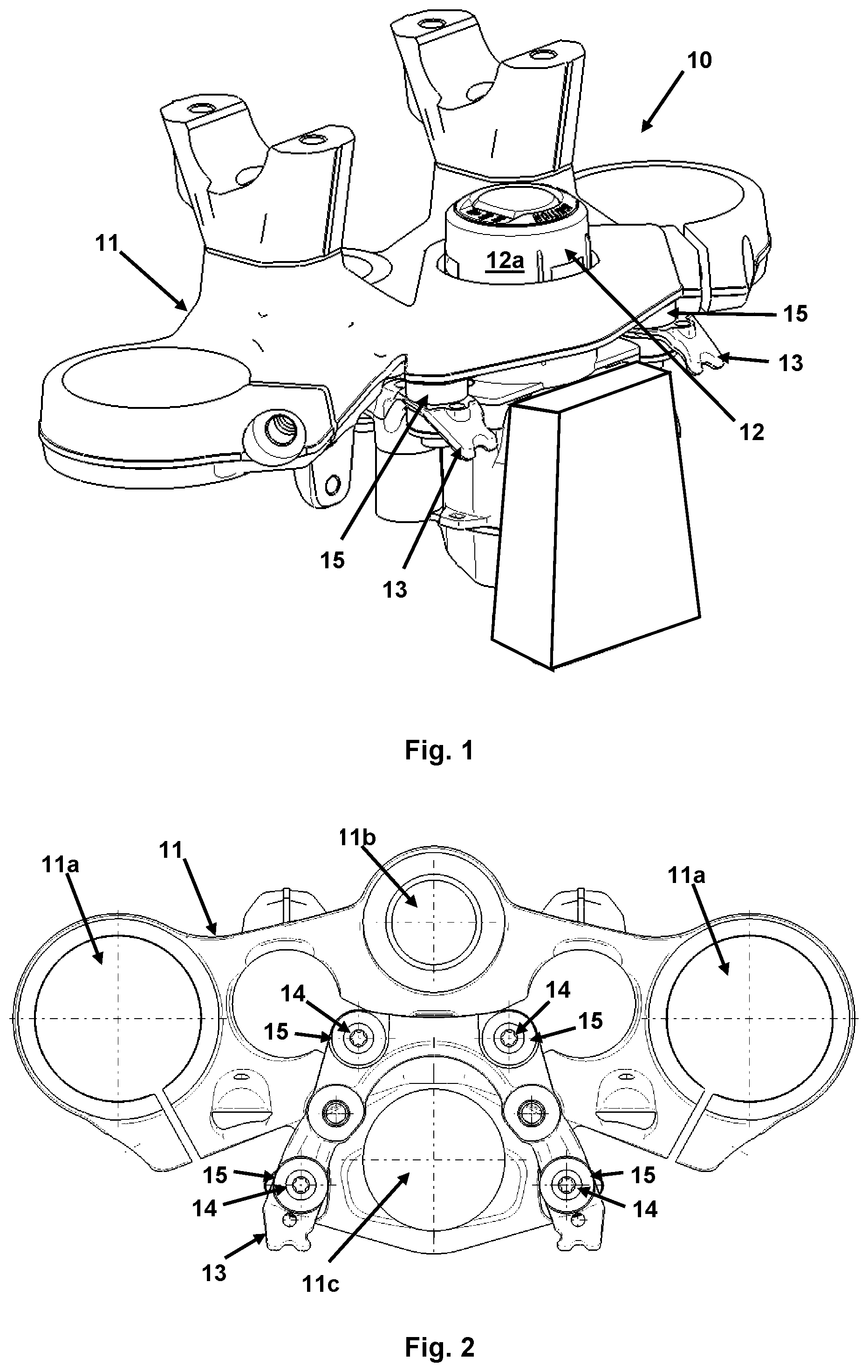 Patent US12319380 — Handlebar arrangement having an ignition steering lock for a tilting vehicle — Figure 1