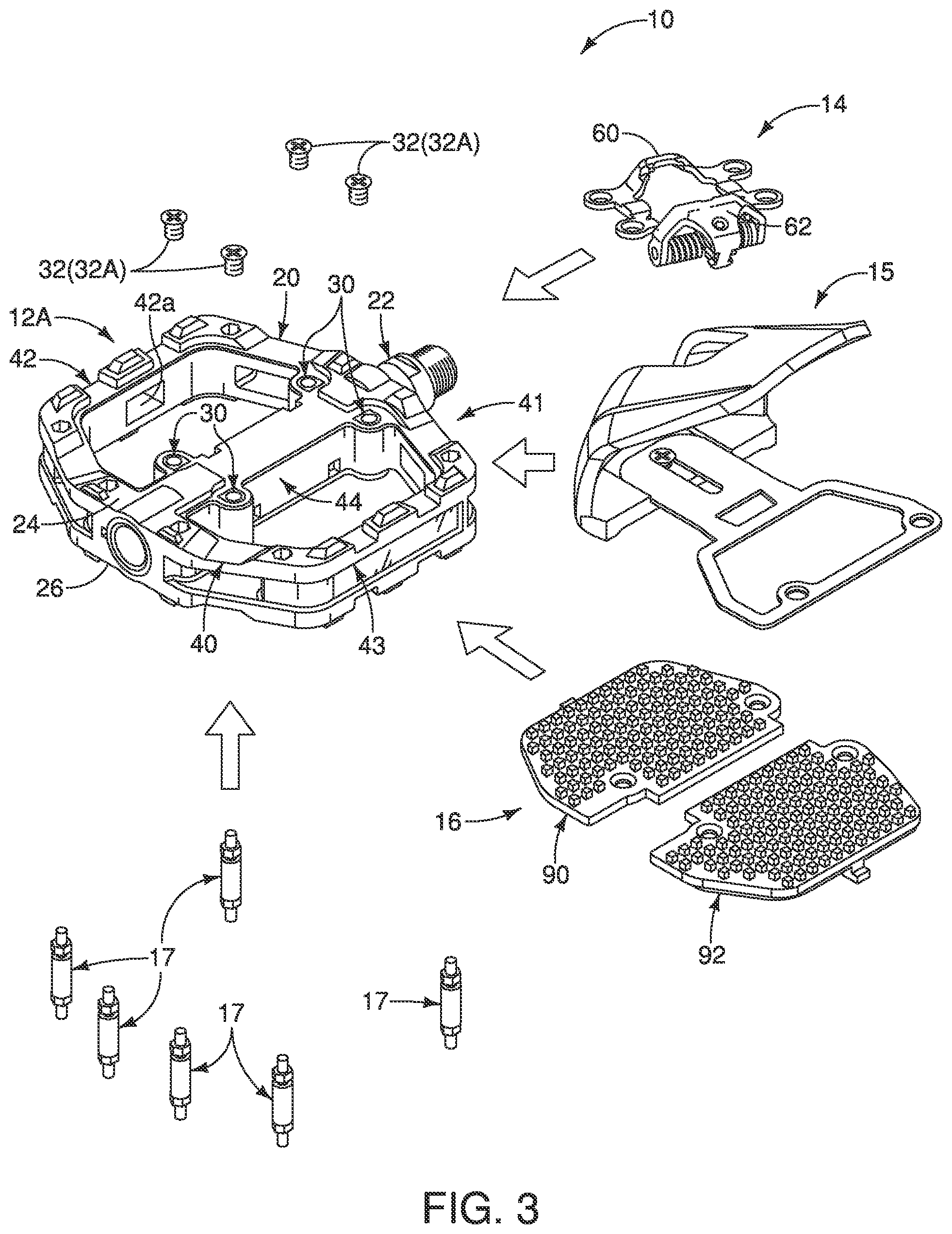 Patent US12319383 Figure 3 – Pedal assembly for human powered vehicle