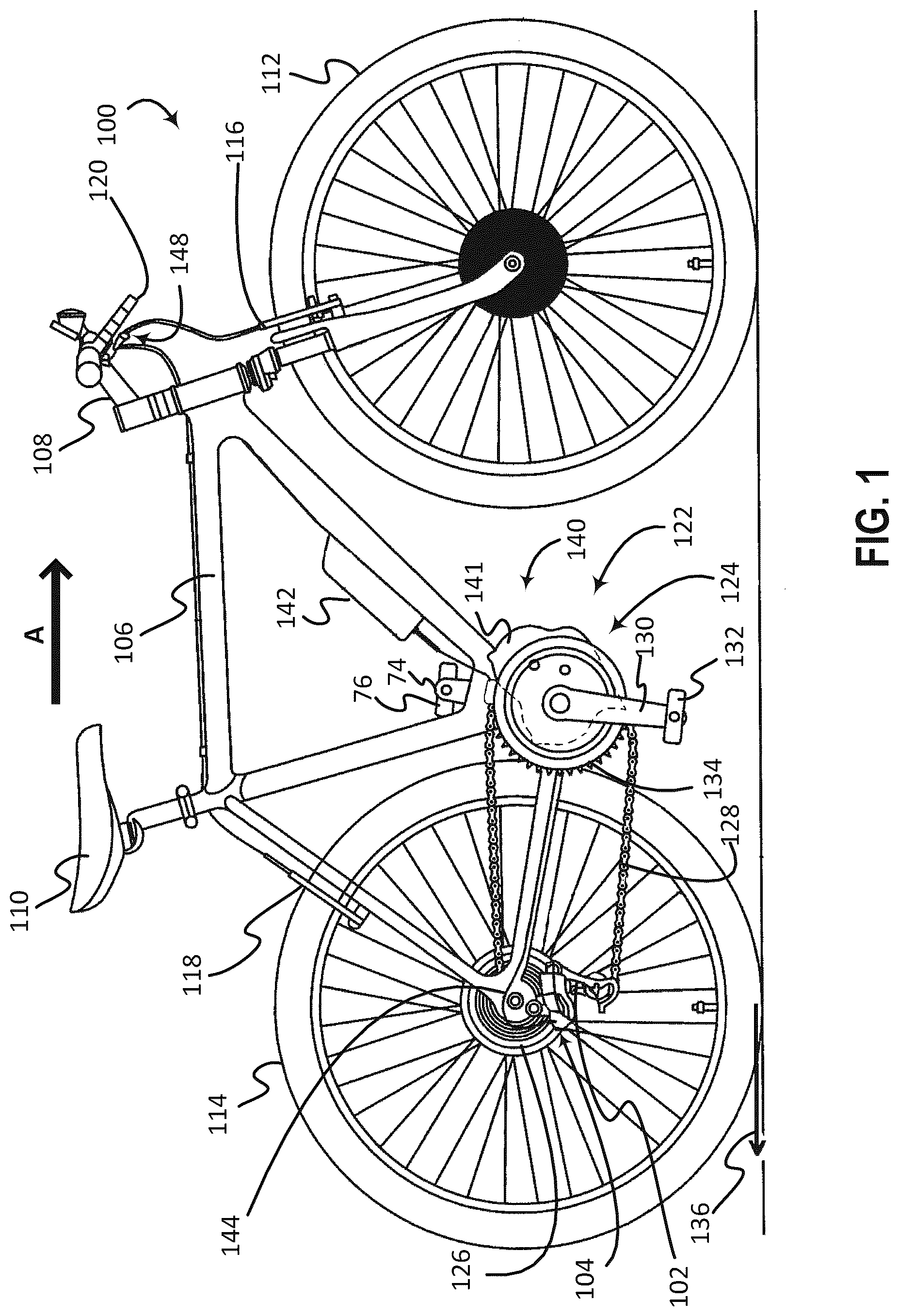 Patent US12319384 — Bicycle control system — Figure 1
