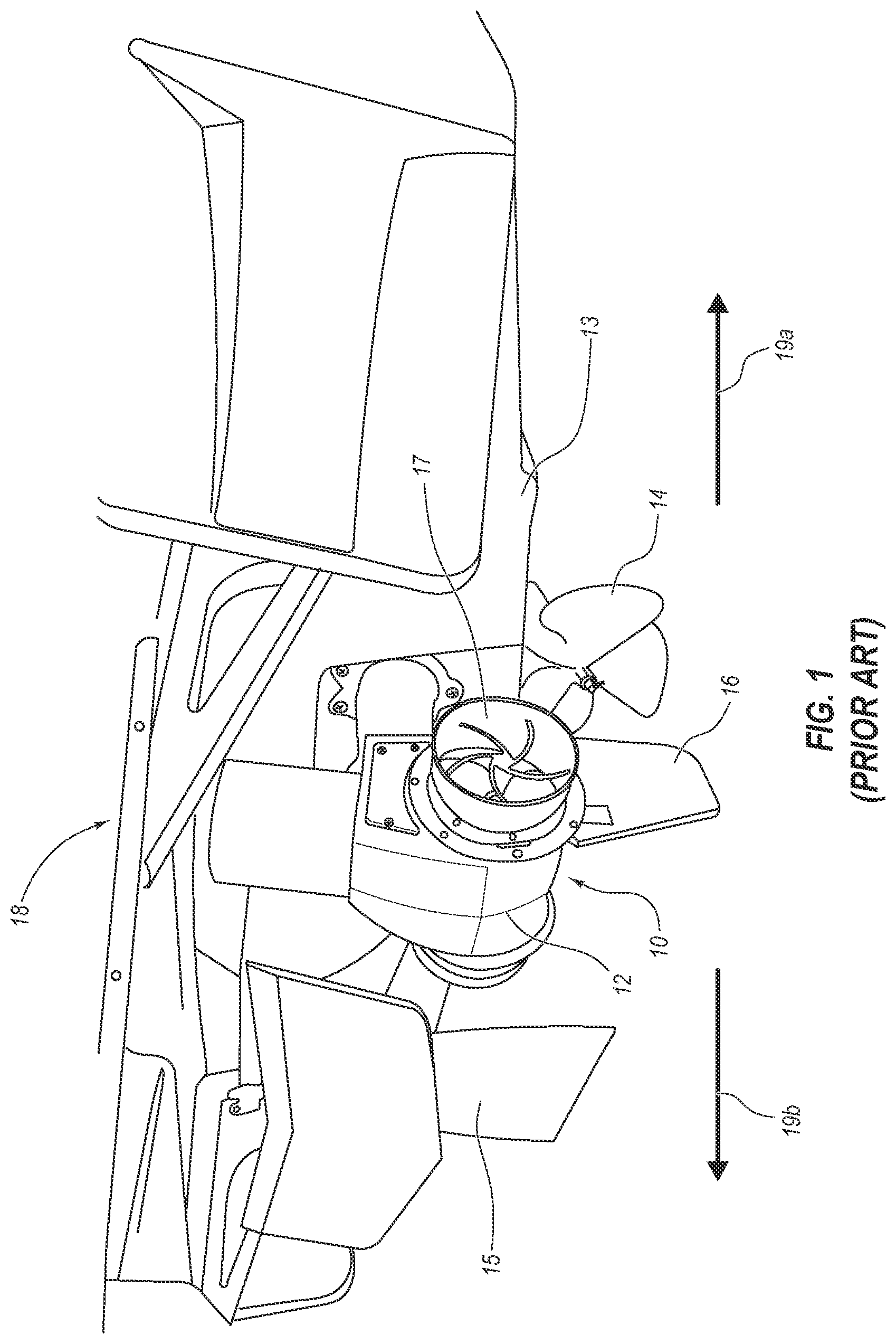 Patent US12319397 — Thrust system for steering marine vessels — Figure 1
