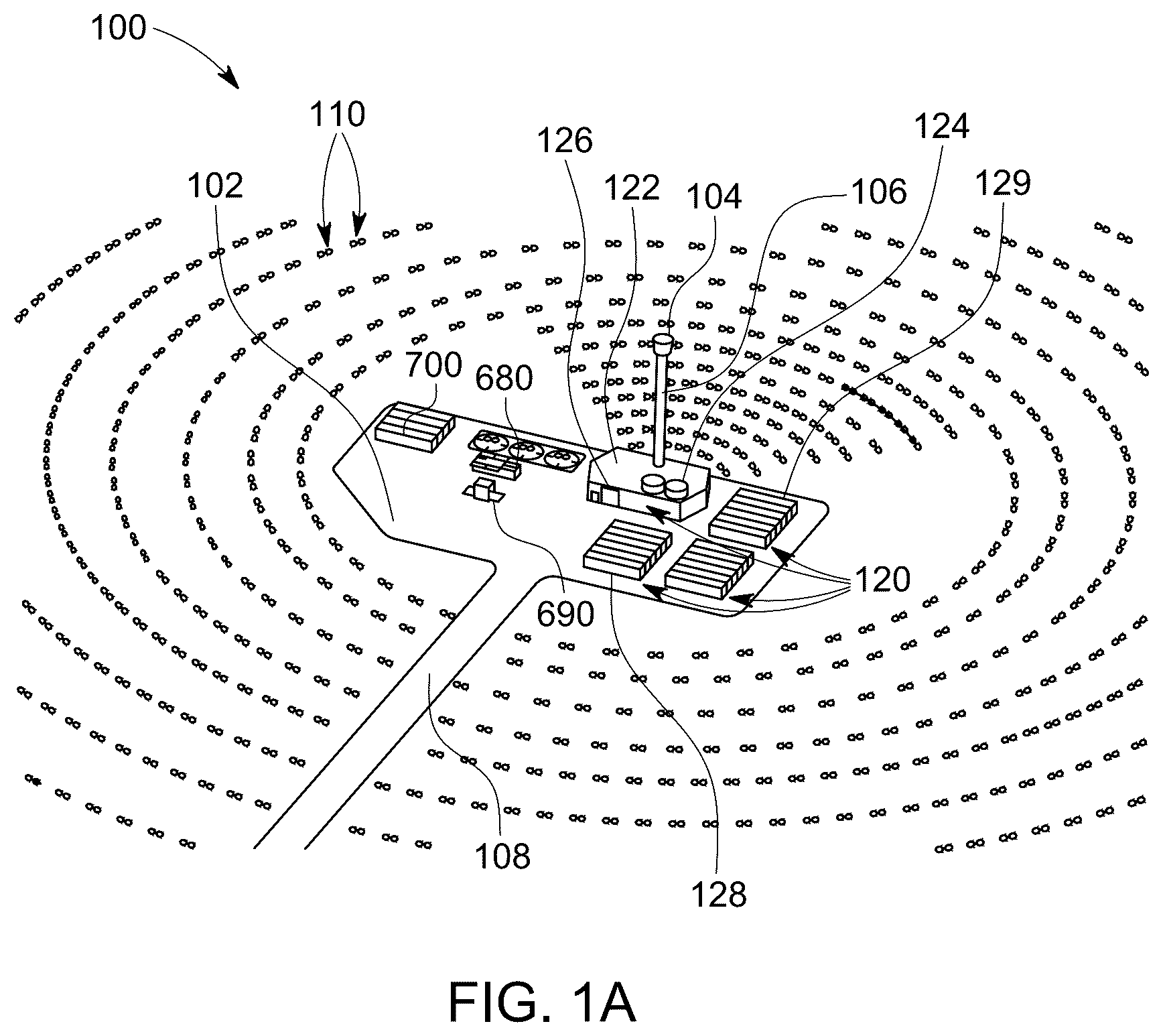 Patent US12319411 — Drone deployable modular system for remote solar energy generation — Figure 1