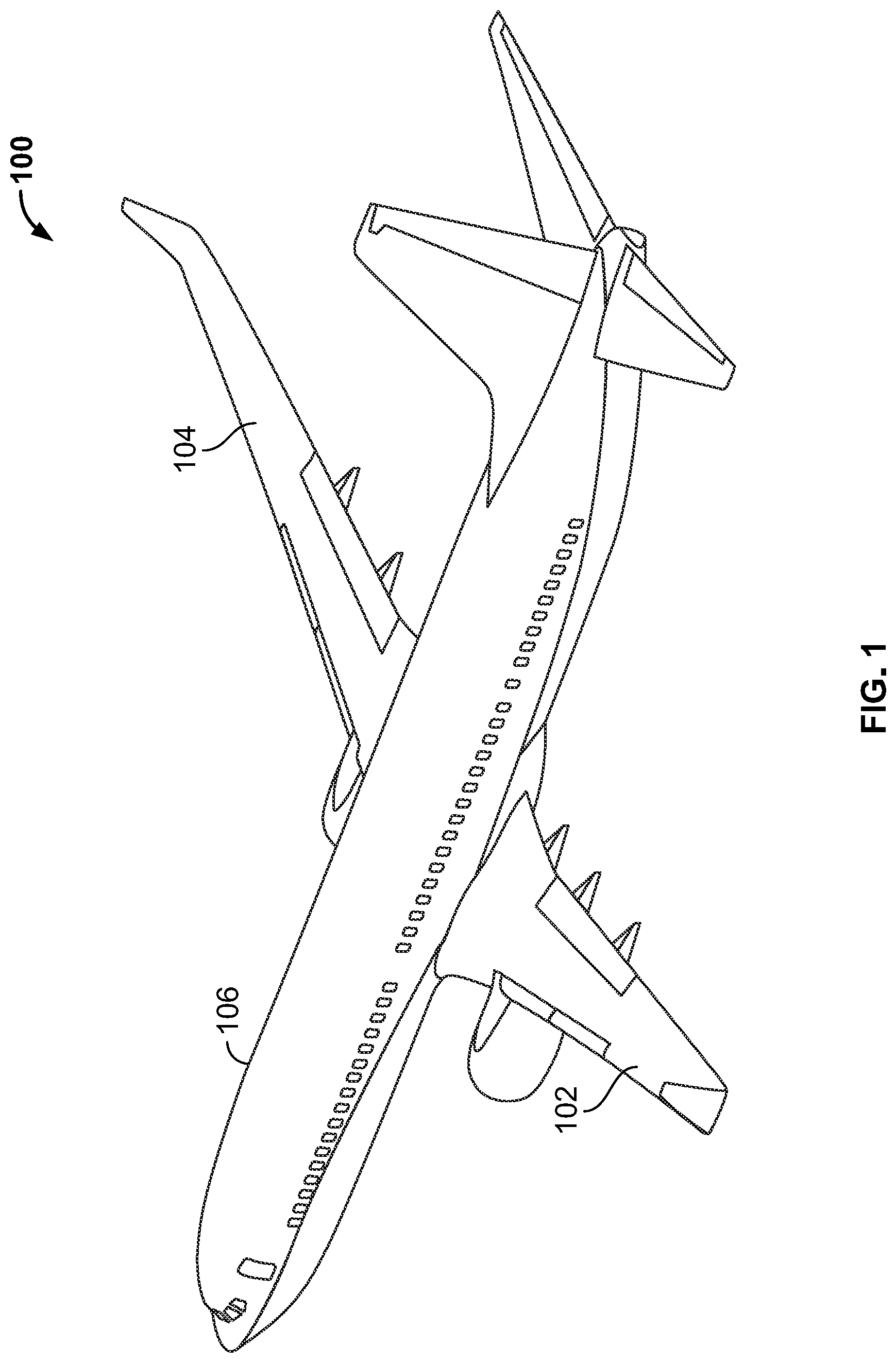 Patent US12319412 — Lateral sleep systems for aircraft — Figure 1