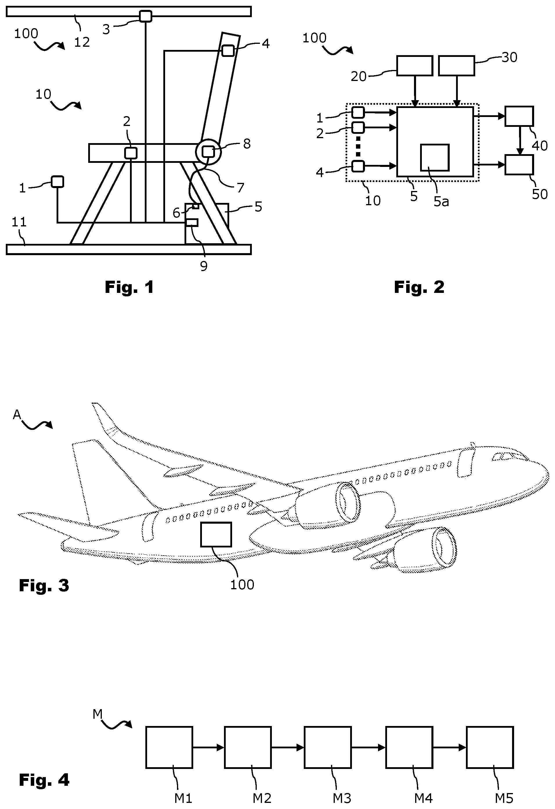 Patent US12319413 — Passenger seat arrangement with sensor data acquisition, and passenger aircraft having such a seat arrangement — Figure 1