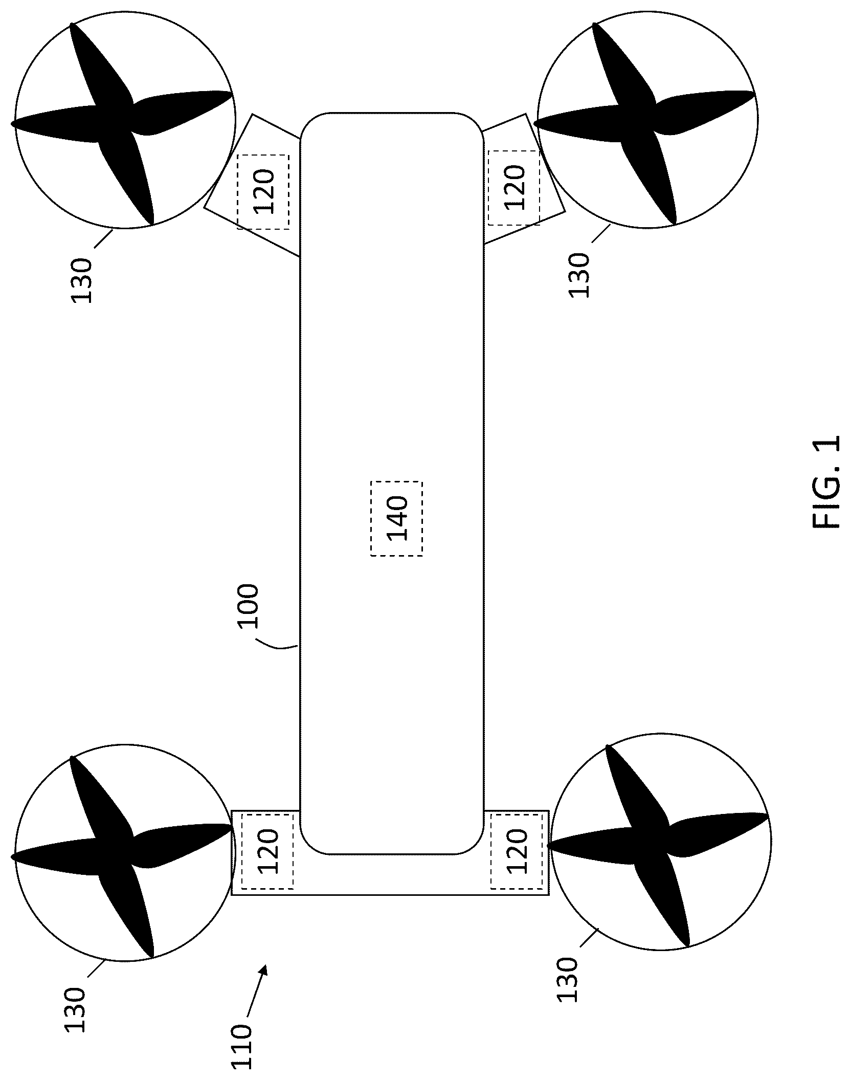Patent US12319416 — Dual-chemistry propulsion system for electric vertical take-off and landing aircraft — Figure 1