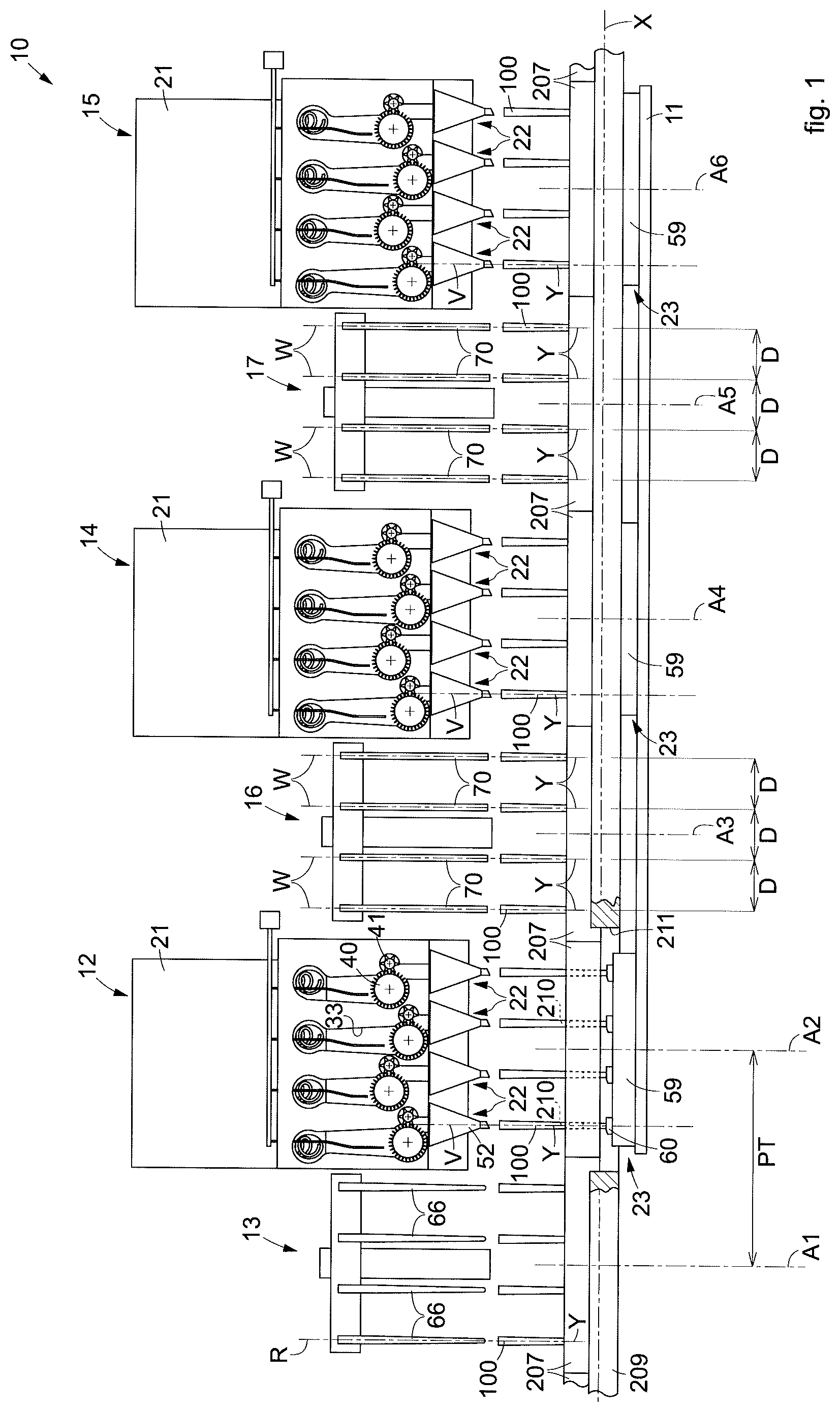 Patent US12319455 — Filling apparatus and method for automatically filling containers — Figure 1