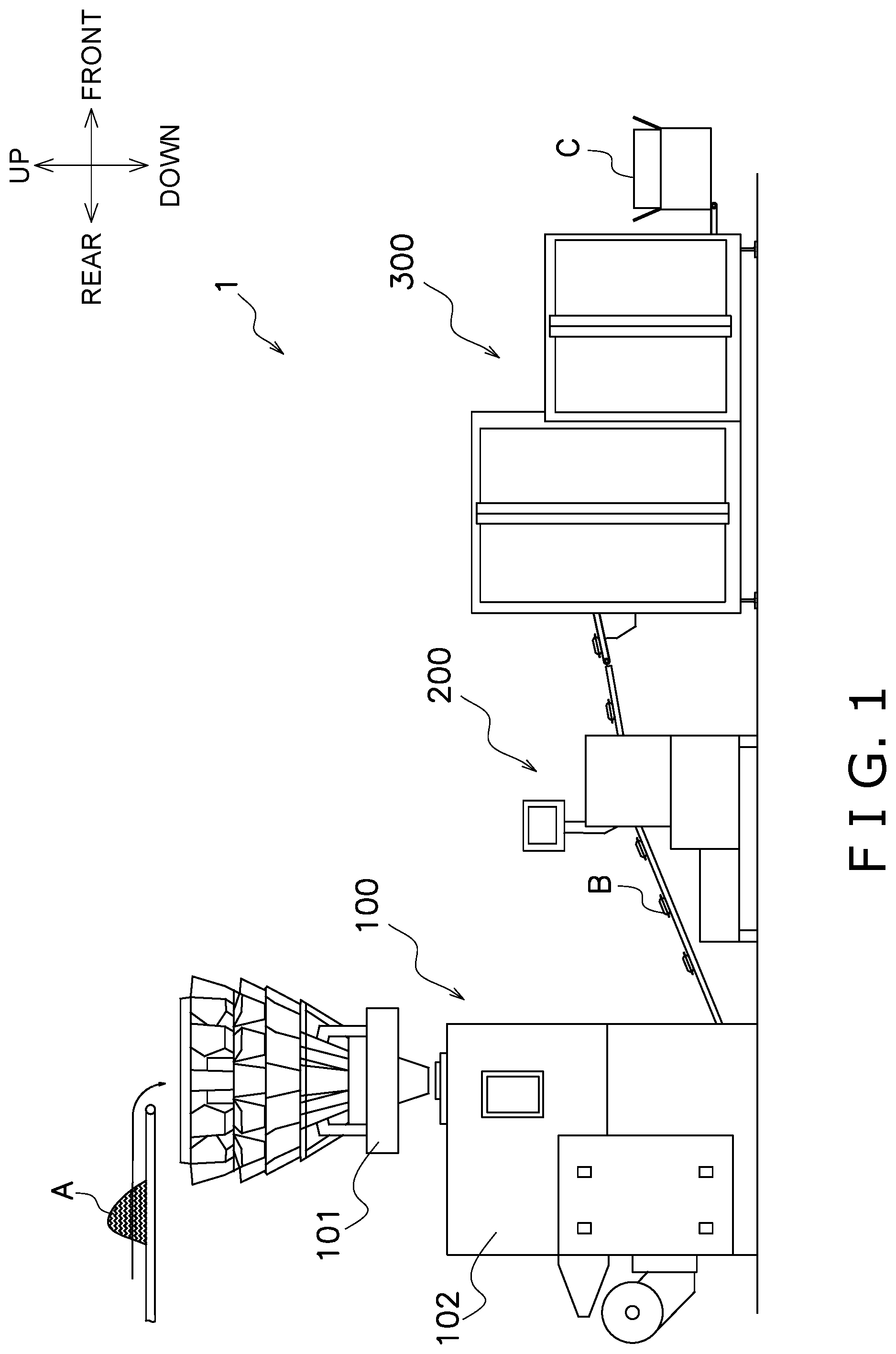 Patent US12319460 — Box packing apparatus — Figure 1