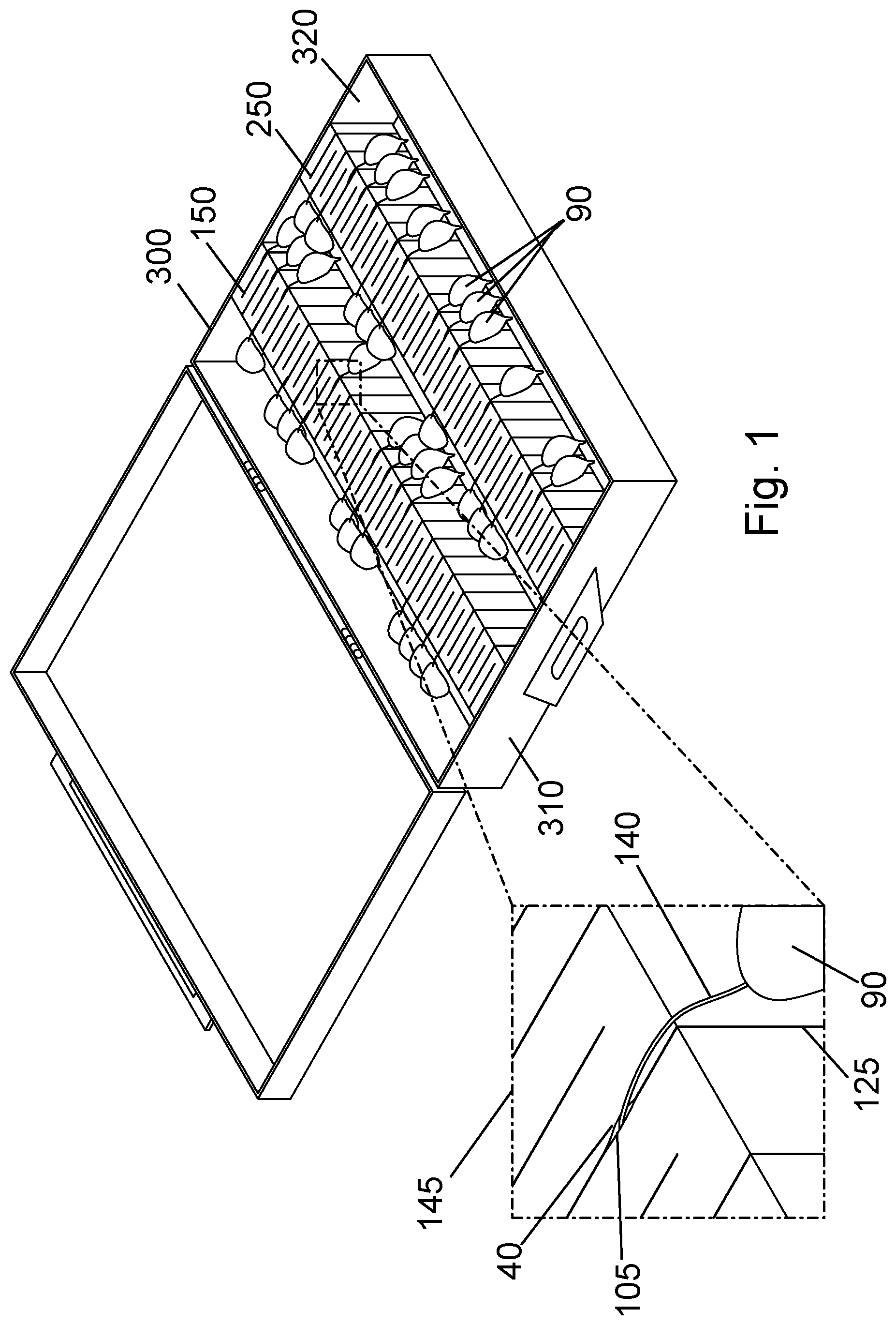 Patent US12319472 — Compression based fish hook holding device — Figure 1