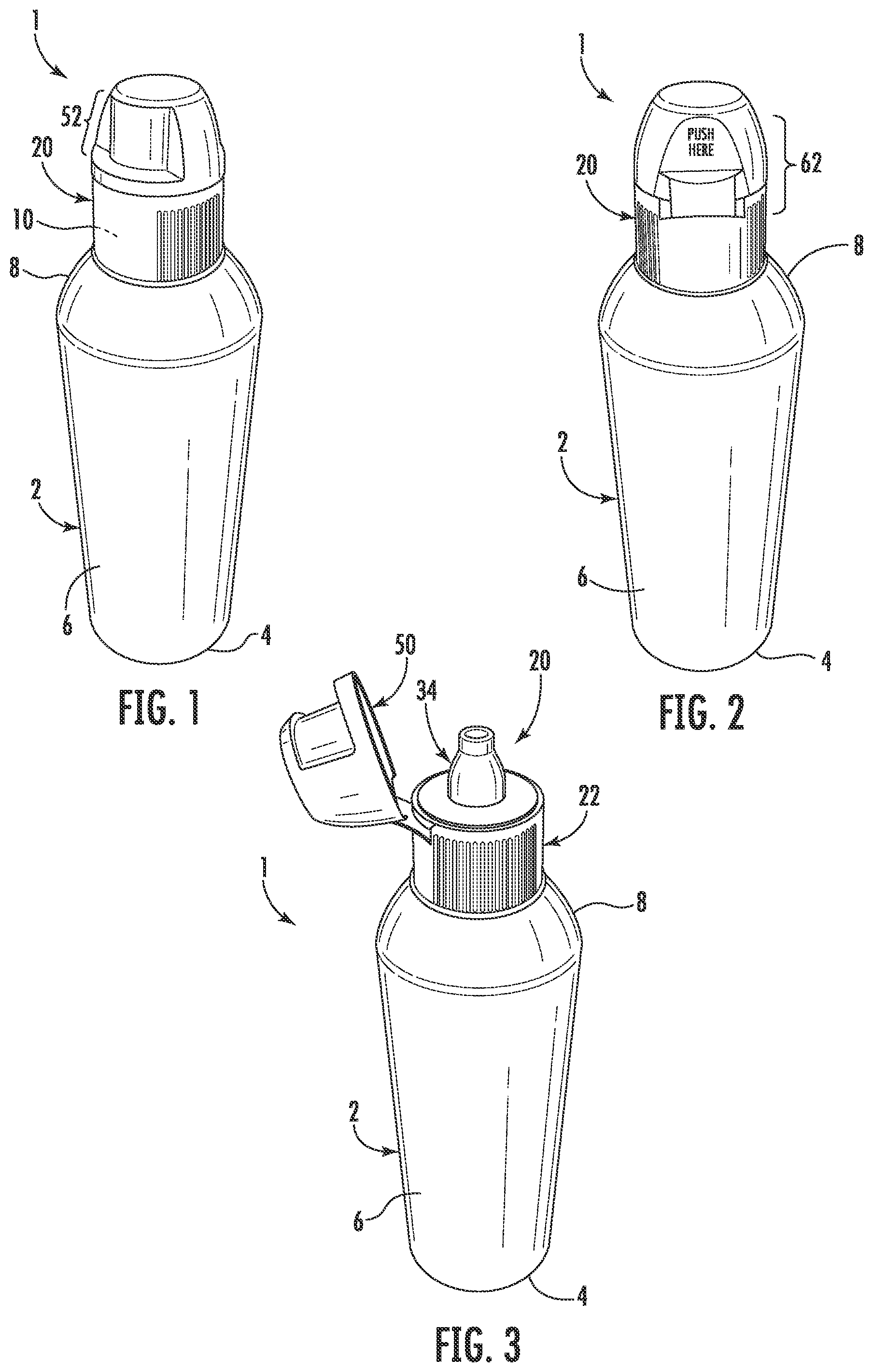 Patent US12319475 Figure 1 – Cap for a tattoo bottle with secure lid
