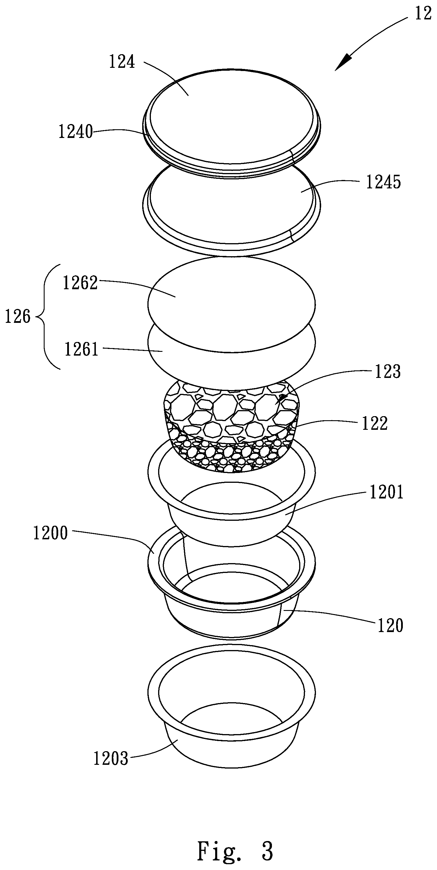 Patent US12319482 Figure 3 – Paper fragrance capsule with breathable film