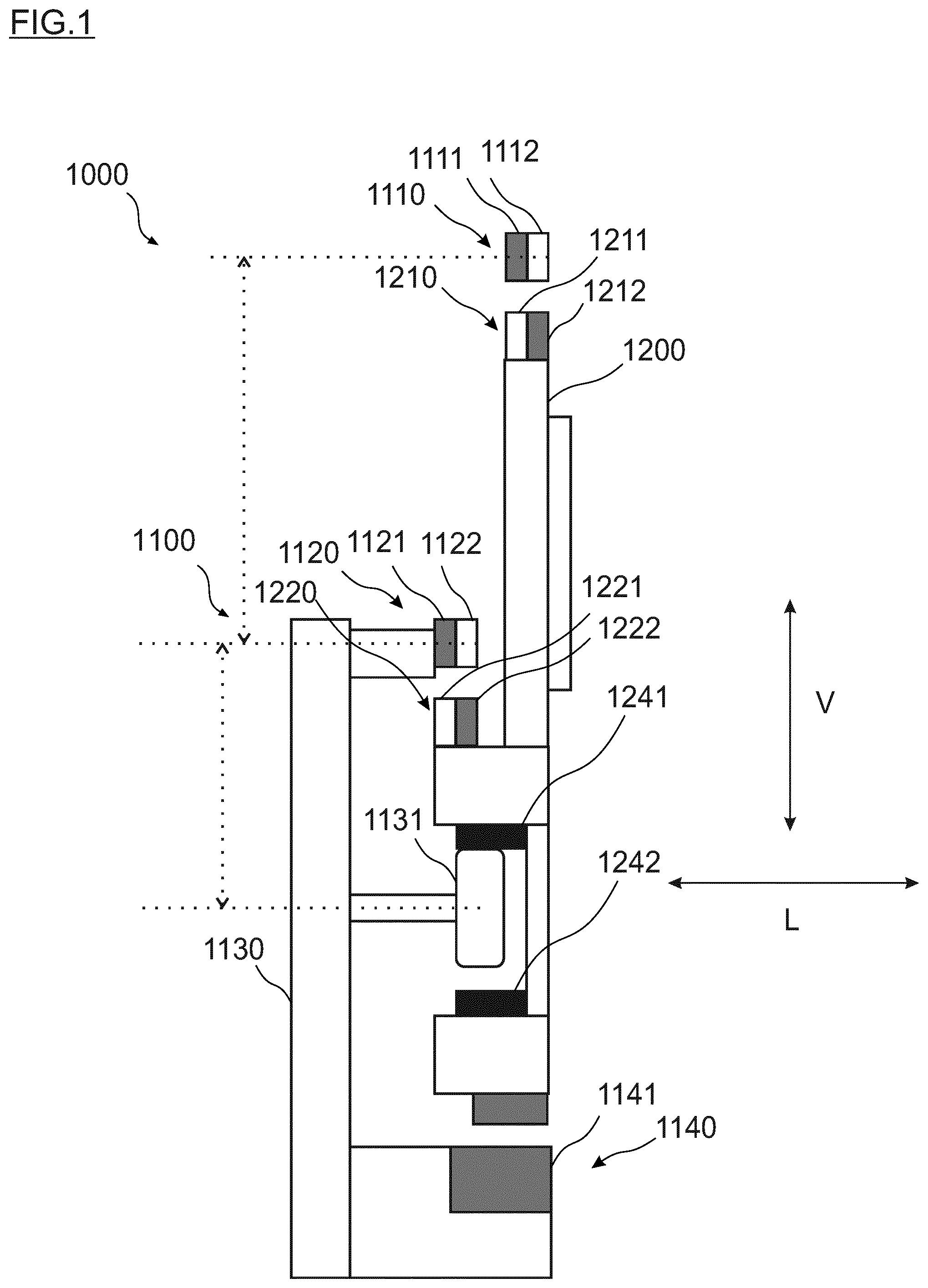 Patent US12319519 — Carrier transport system, vacuum processing apparatus, and method of transportation of a carrier in a vacuum chamber — Figure 1