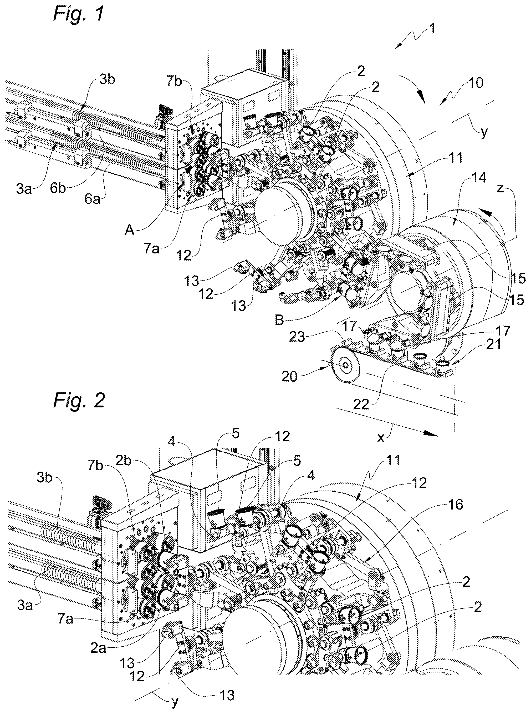 Patent US12319520 — Singling unit for articles stacked in a nested configuration — Figure 1
