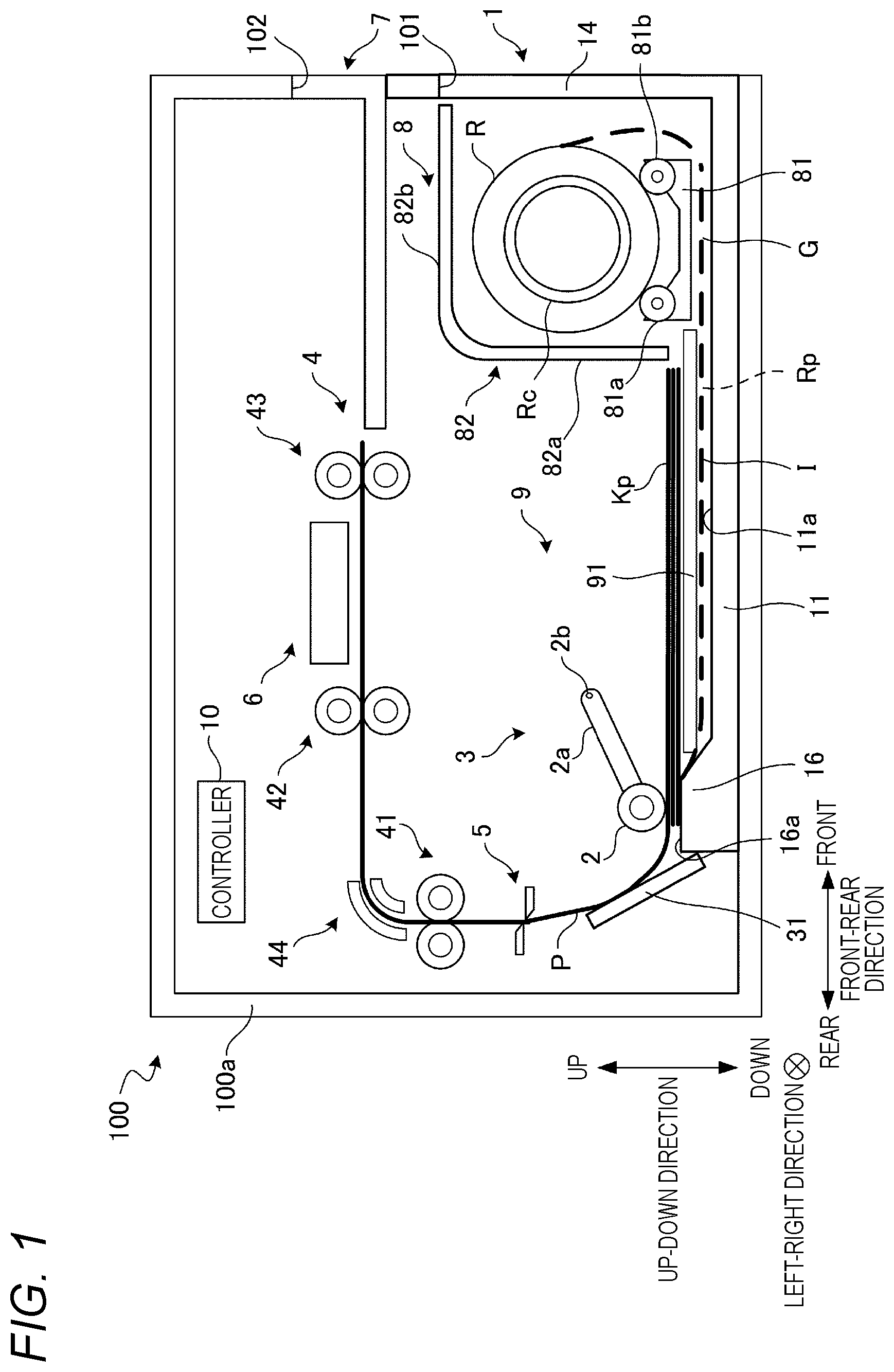 Patent US12319527 — Feed mechanism, image forming apparatus, and feed tray — Figure 1