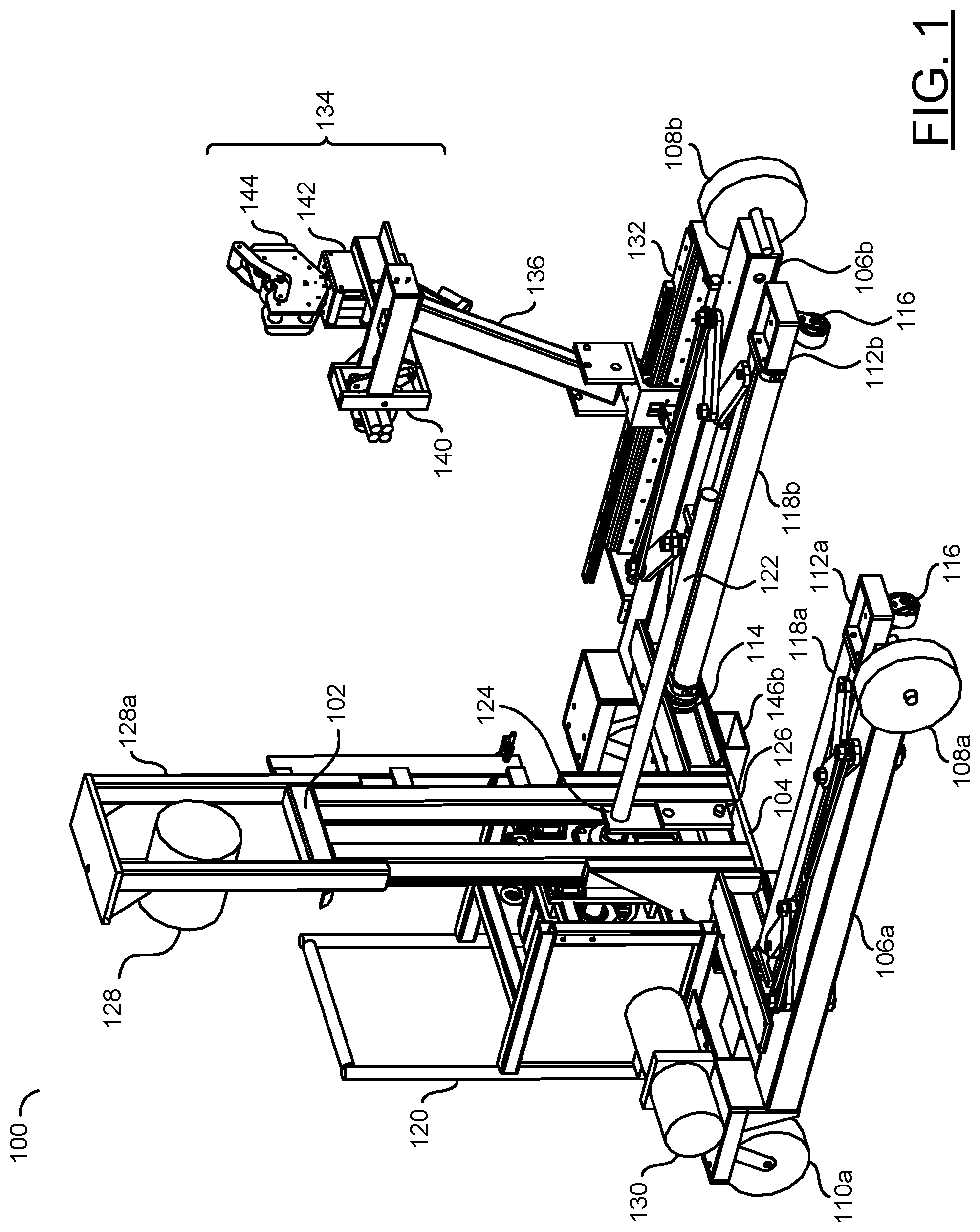 Patent US12319535 — Reel take-up machine — Figure 1