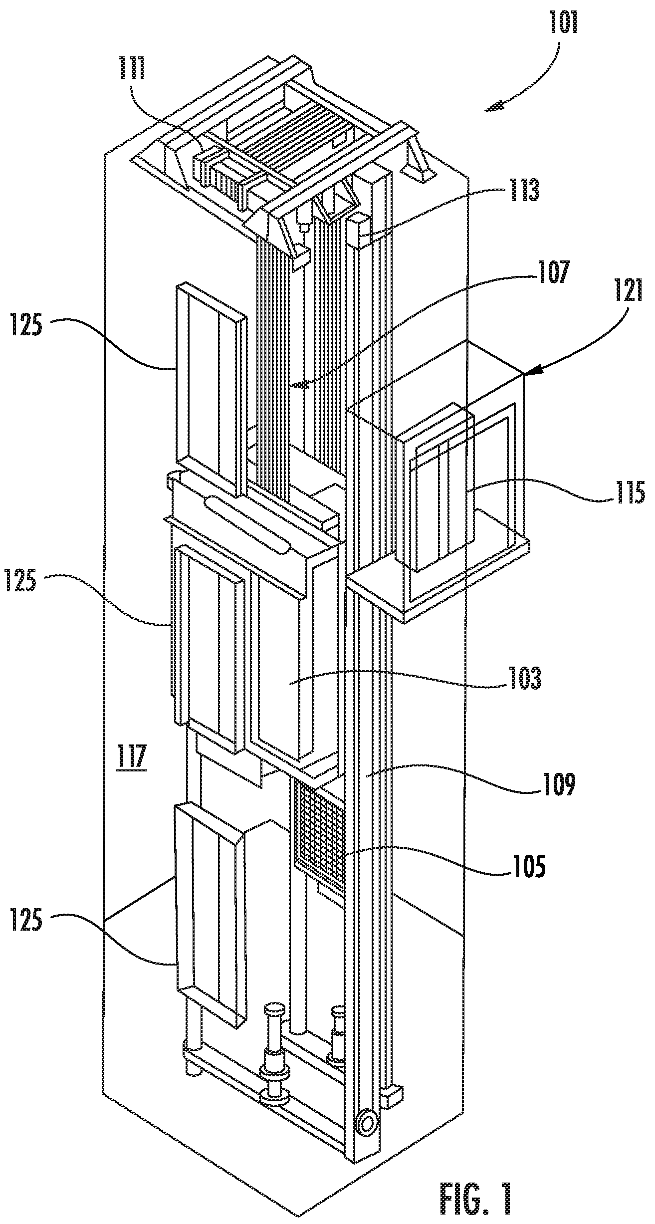 Patent US12319539 — Air pressure floor table detection: statistical analysis of location — Figure 1