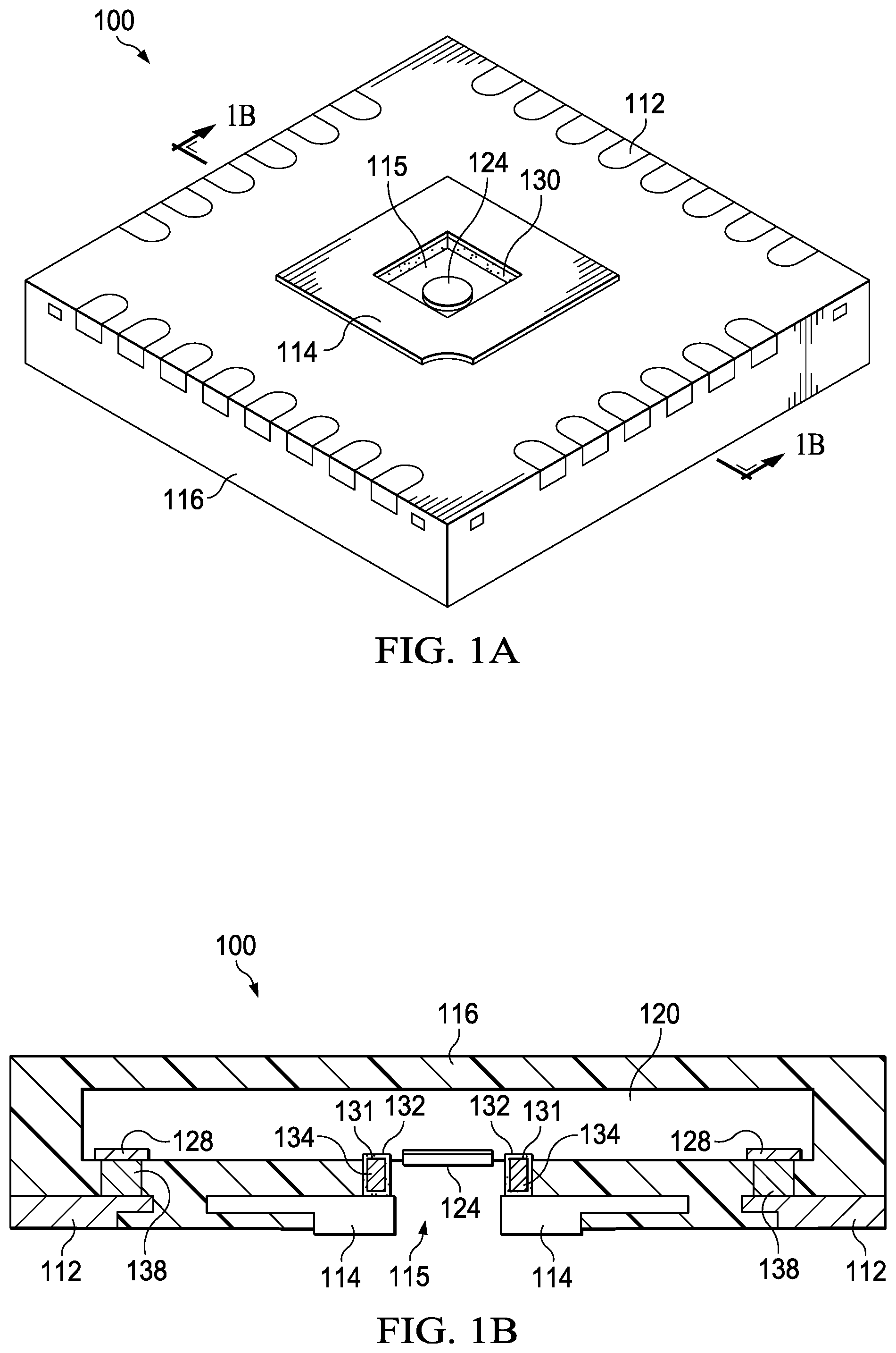 Patent US12319563 — Semiconductor package with metal column mold barrier — Figure 1