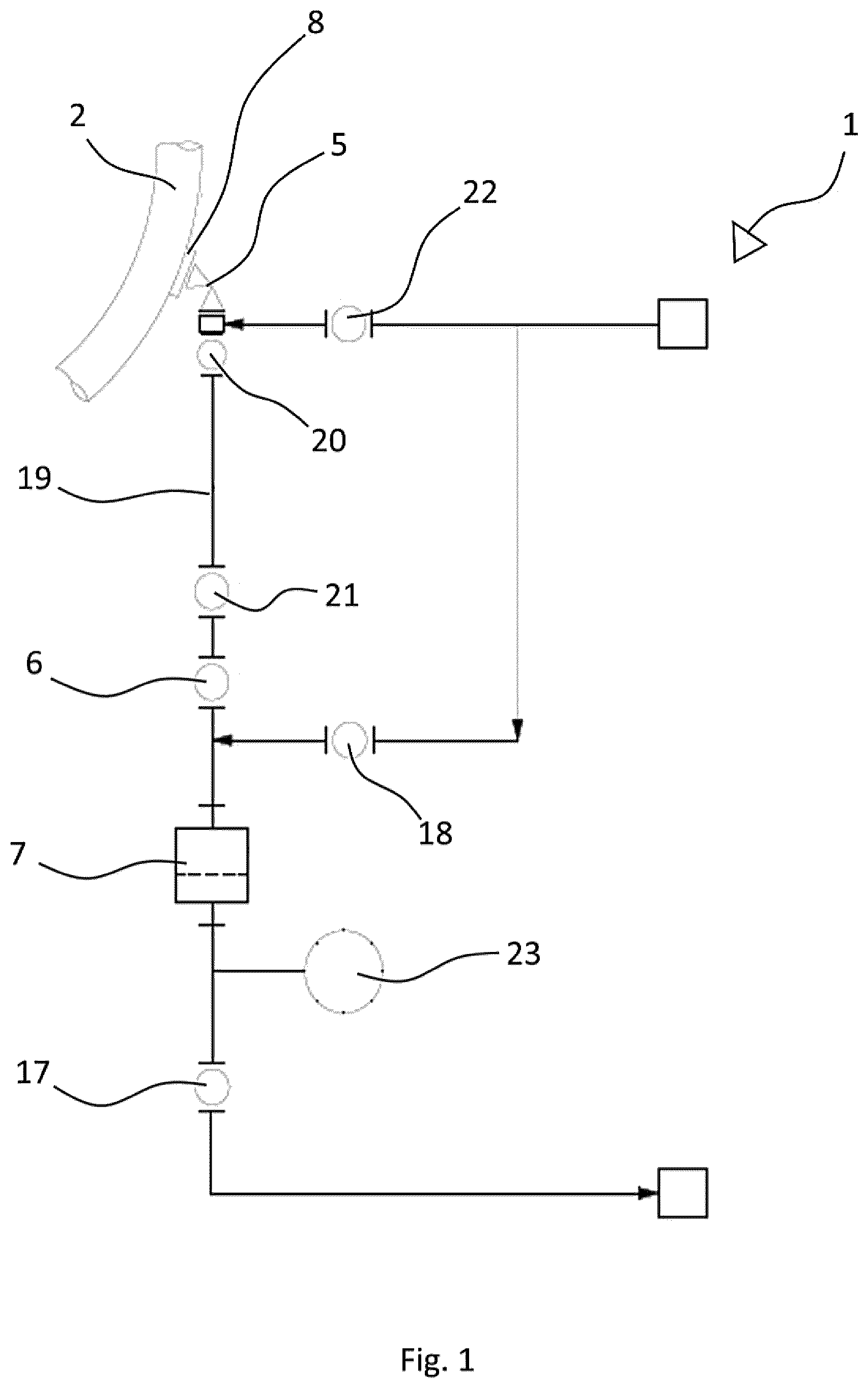 Patent US12319755 — Process and system for collecting catalyst or polymer samples from an operation unit of a polymerization plant — Figure 1