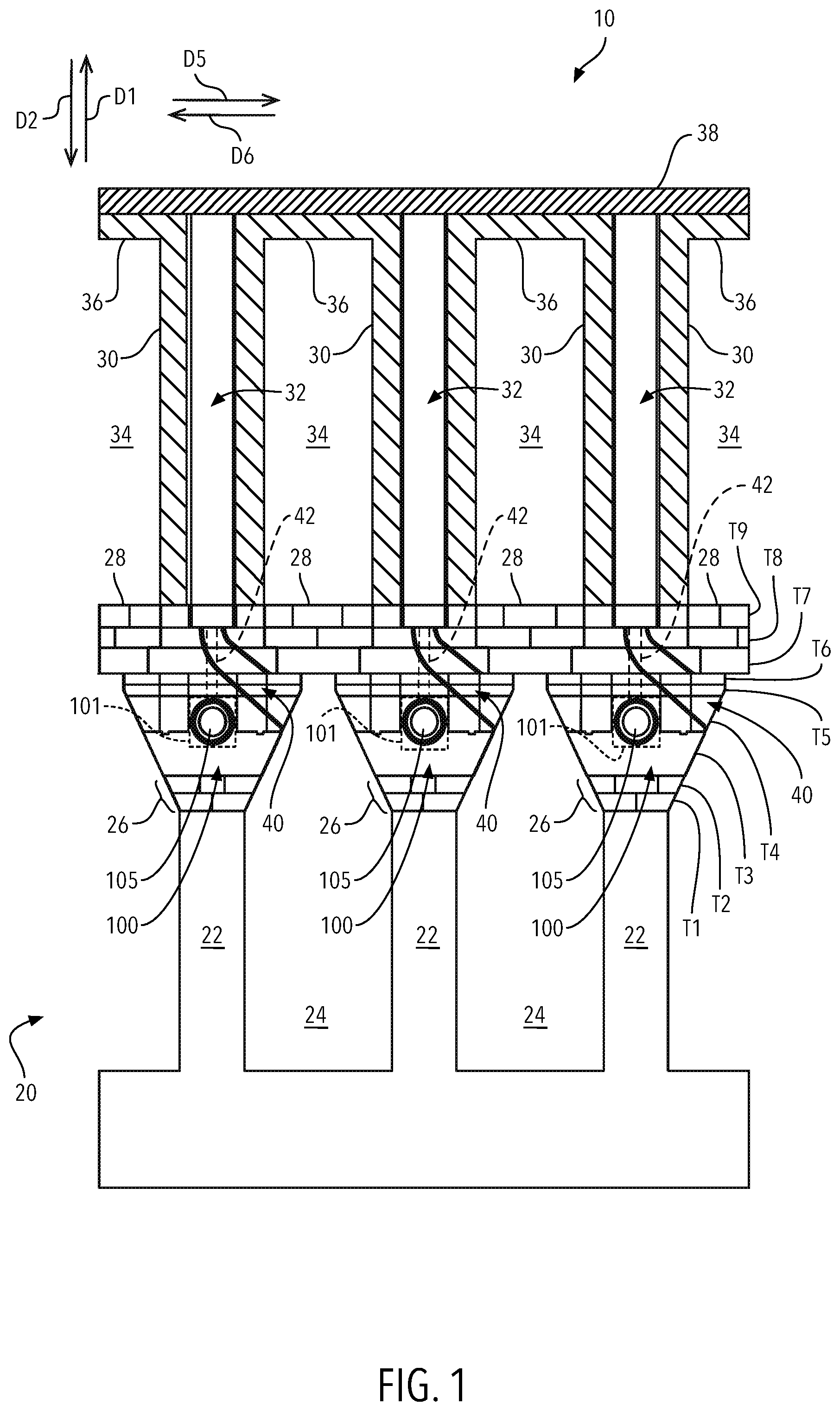 Patent US12319874 — Corbel for a coke oven or coke oven battery — Figure 1
