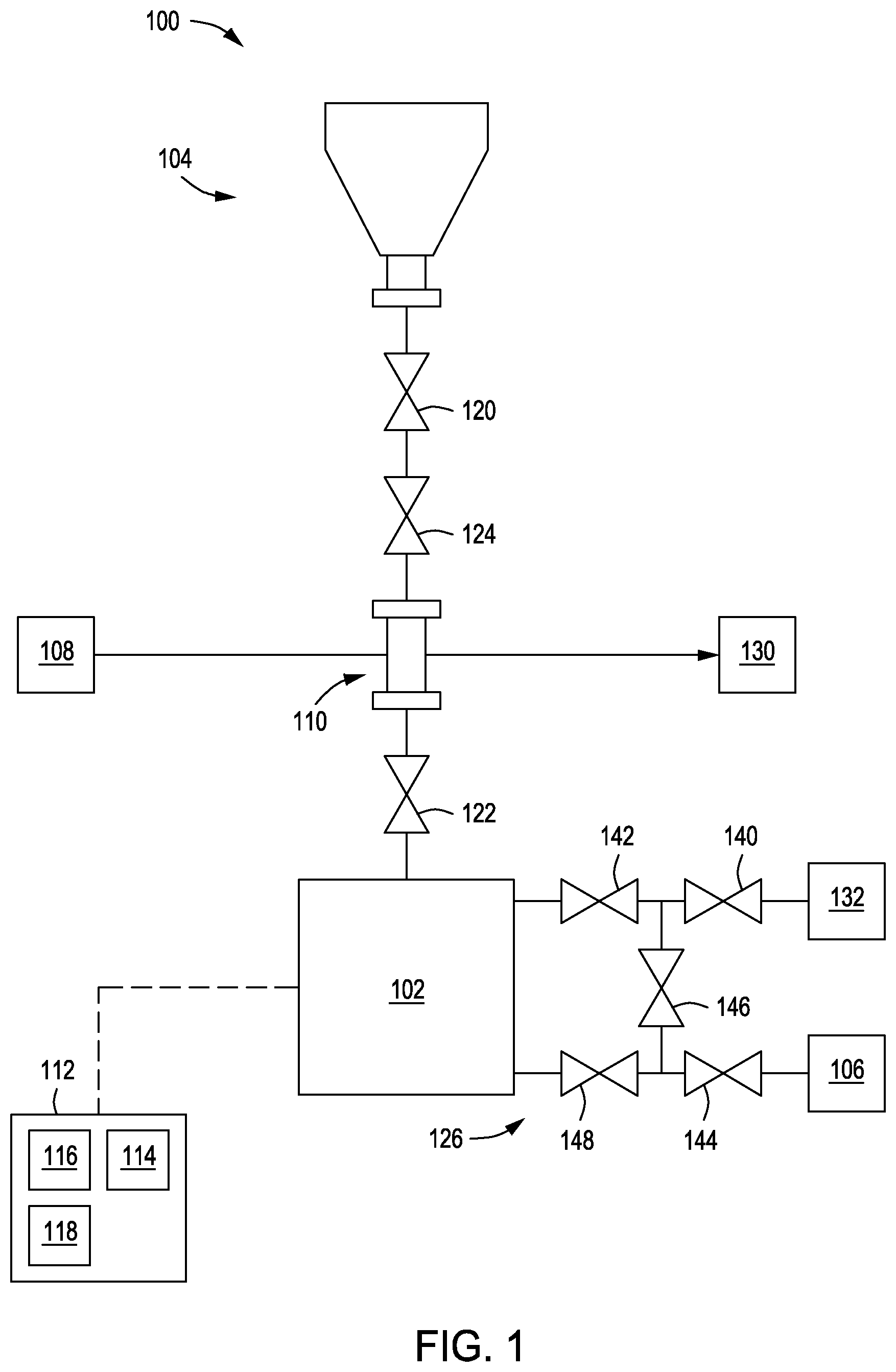 Patent US12319999 — Refillable large volume solid precursor sublimation vessel — Figure 1
