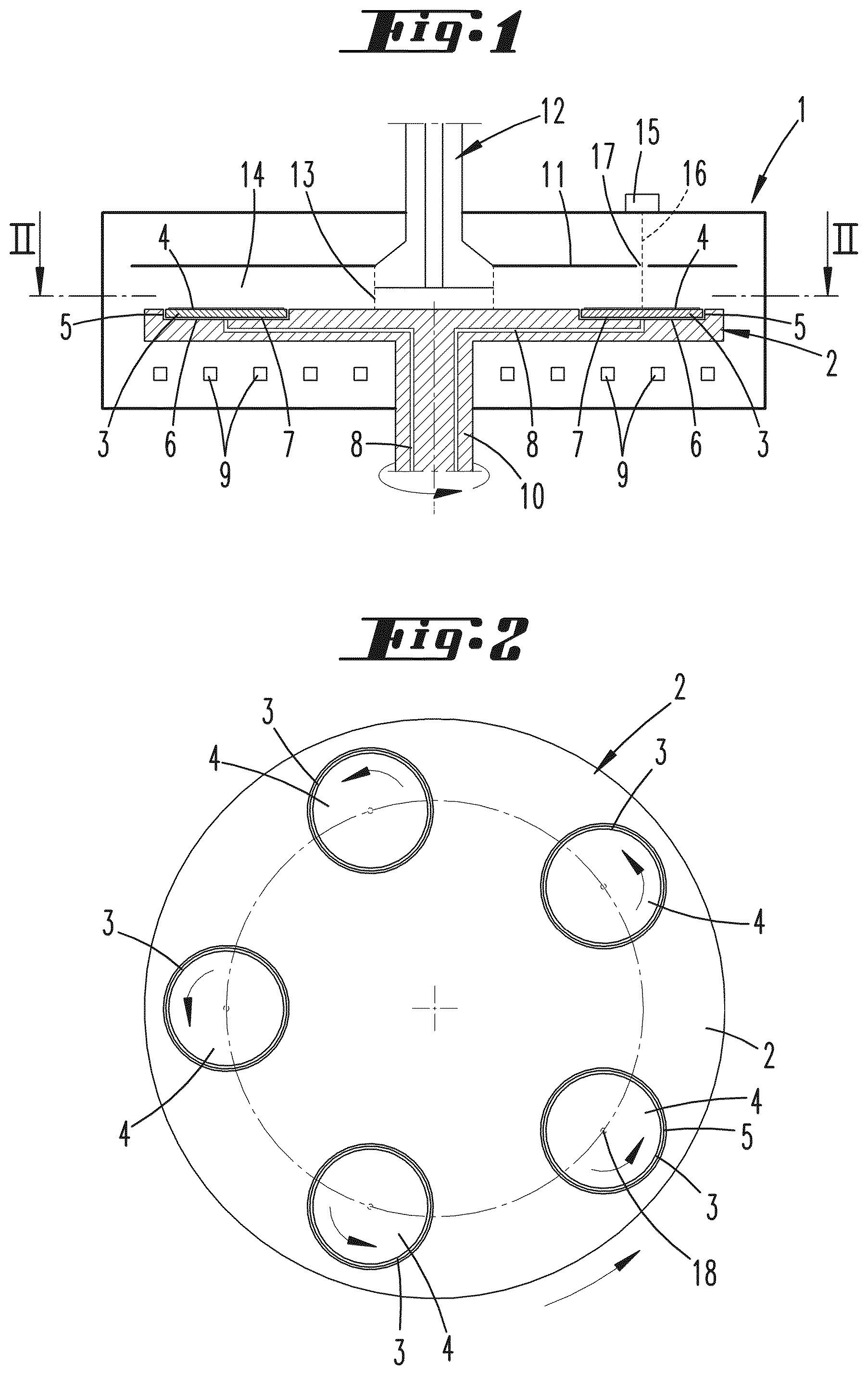 Patent US12320002 — CVD reactor and method for controlling the surface temperature of the substrates — Figure 1