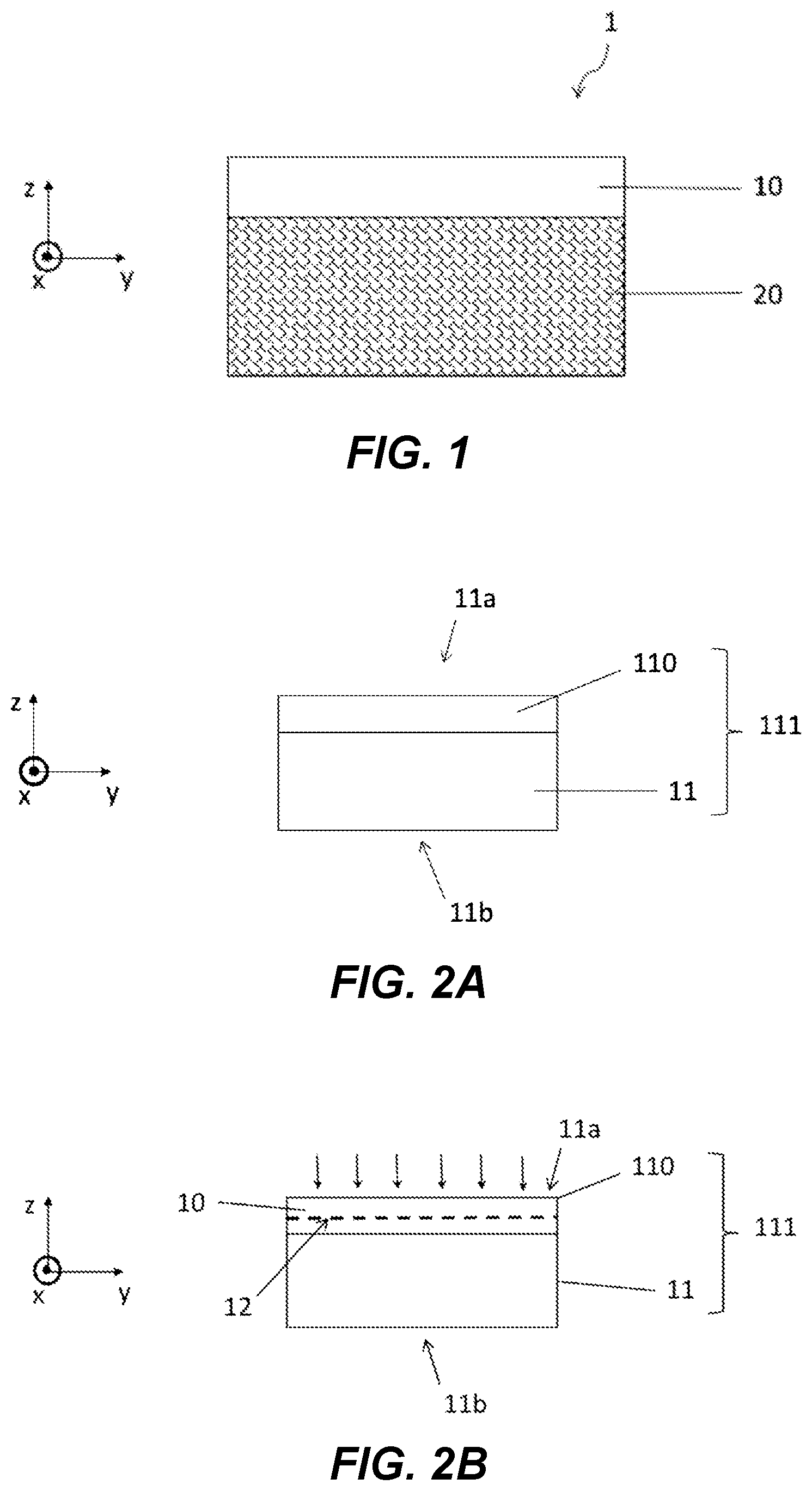 Patent US12320031 — Method for manufacturing a composite structure comprising a thin layer made of monocrystalline SiC on a carrier substrate made of SiC — Figure 1