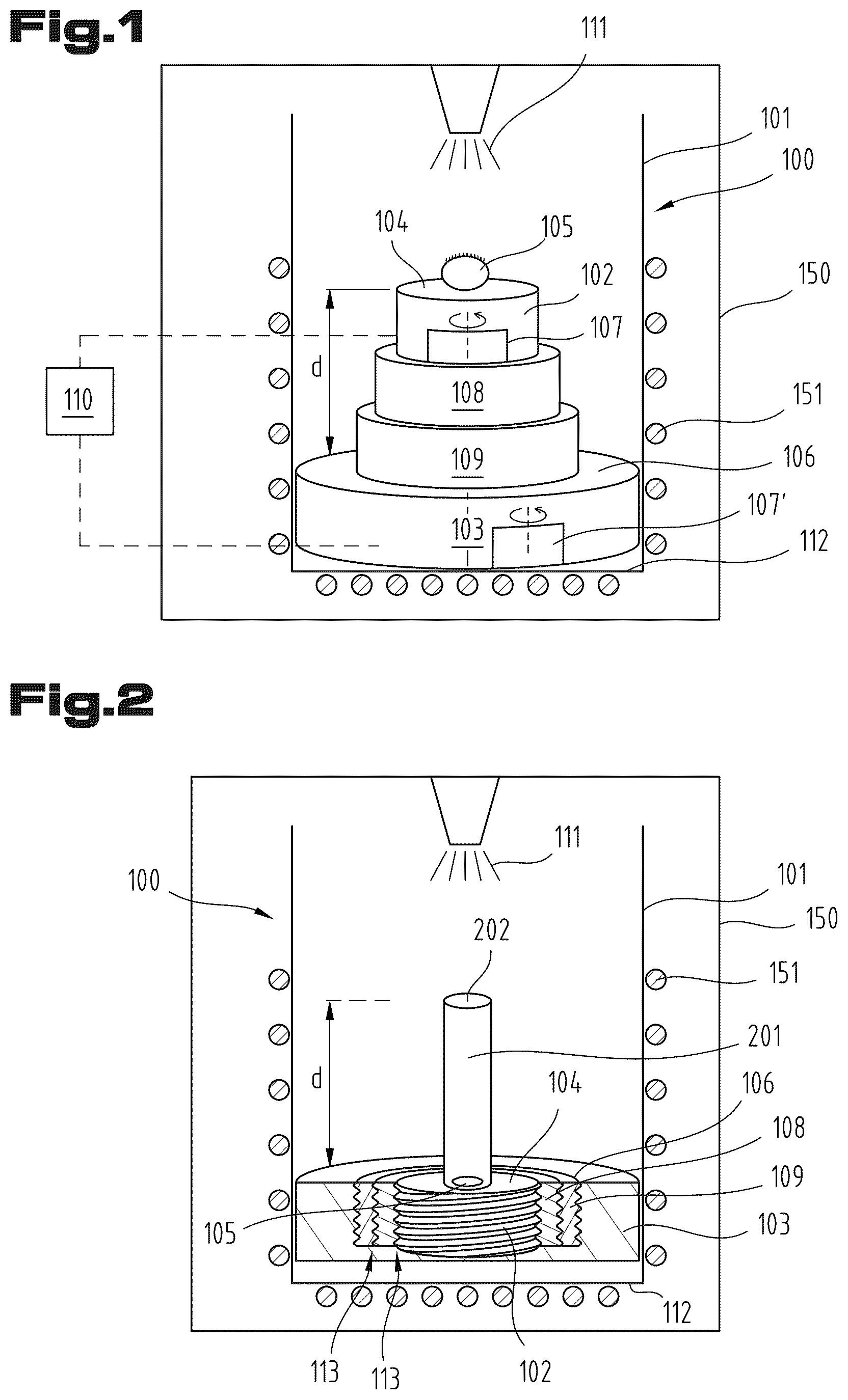 Patent US12320035 — Crystal growth apparatus with movable seed fixture — Figure 1