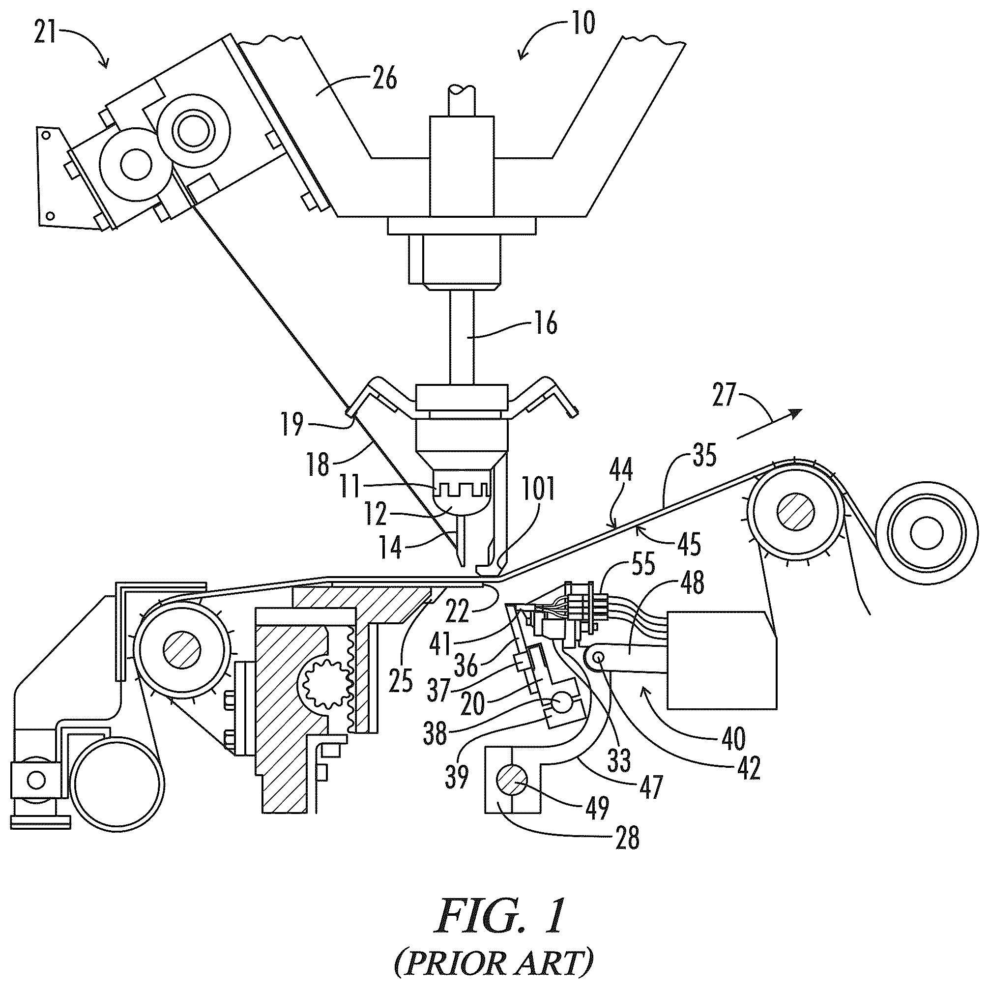 Patent US12320049 — Advanced stitch placement with backing shifting — Figure 1