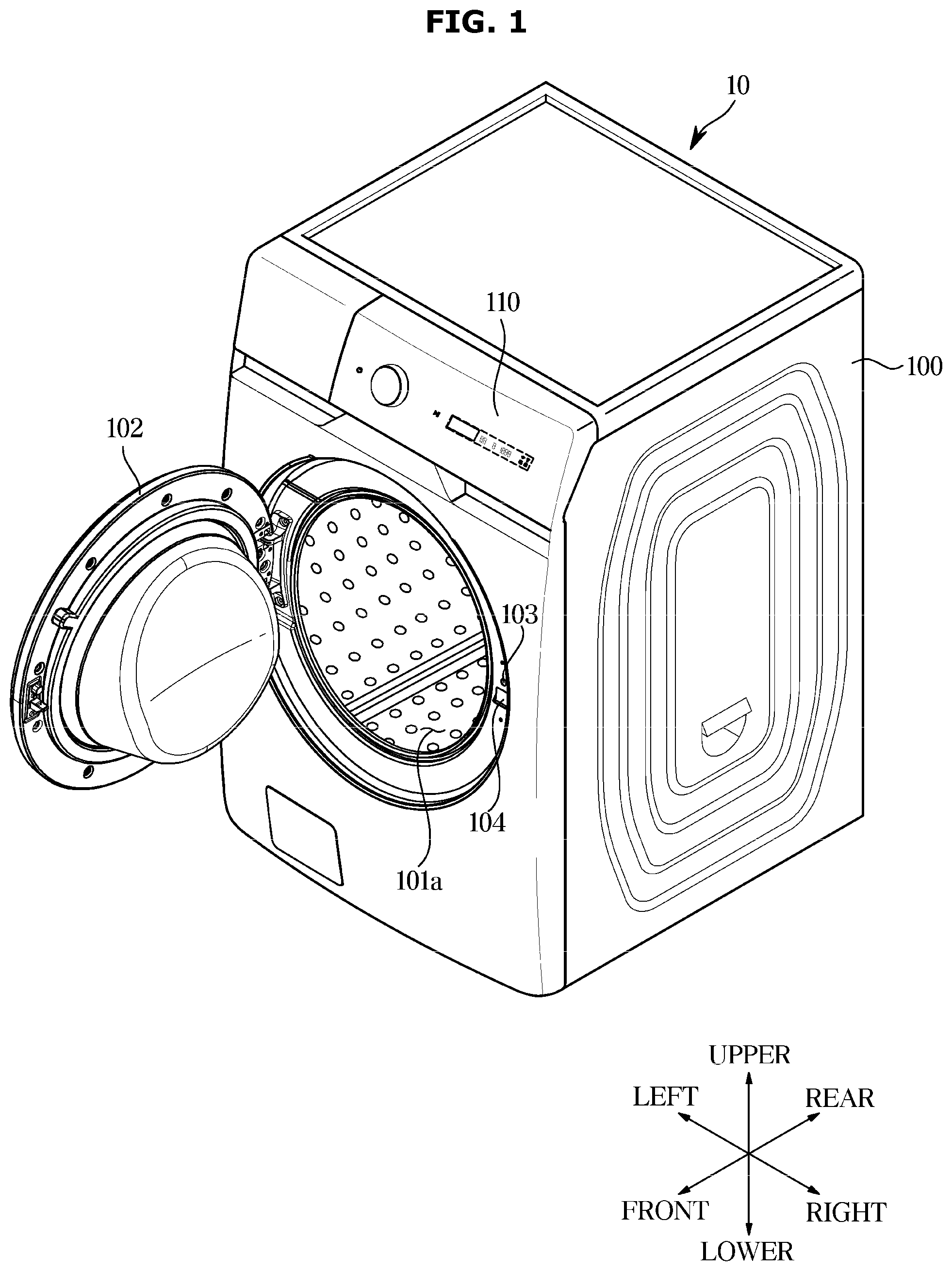Patent US12320052 Figure 1 – Clothes treatment apparatus and method of controlling the same