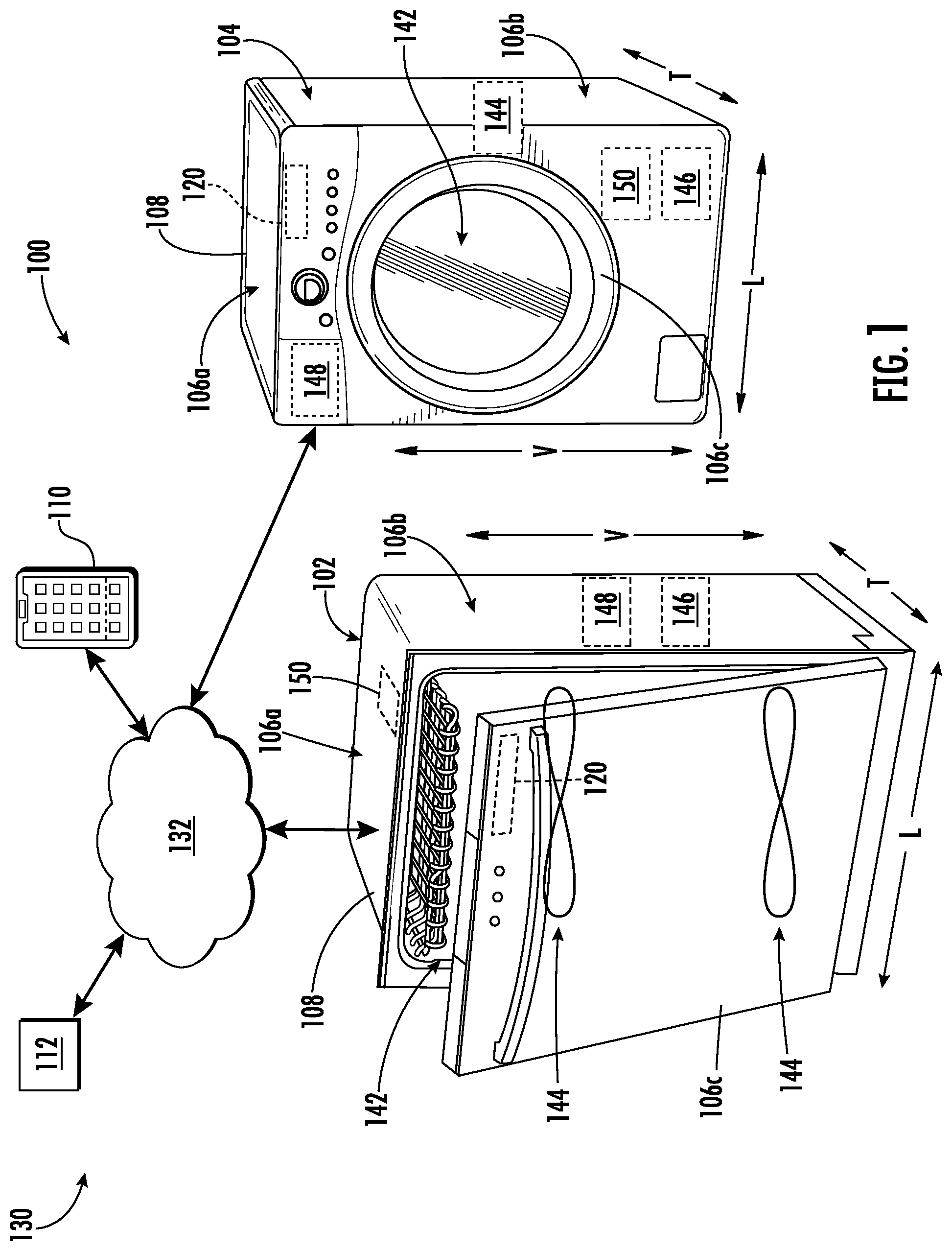 Patent US12320053 — Appliance and method for determining an operational state of a component — Figure 1
