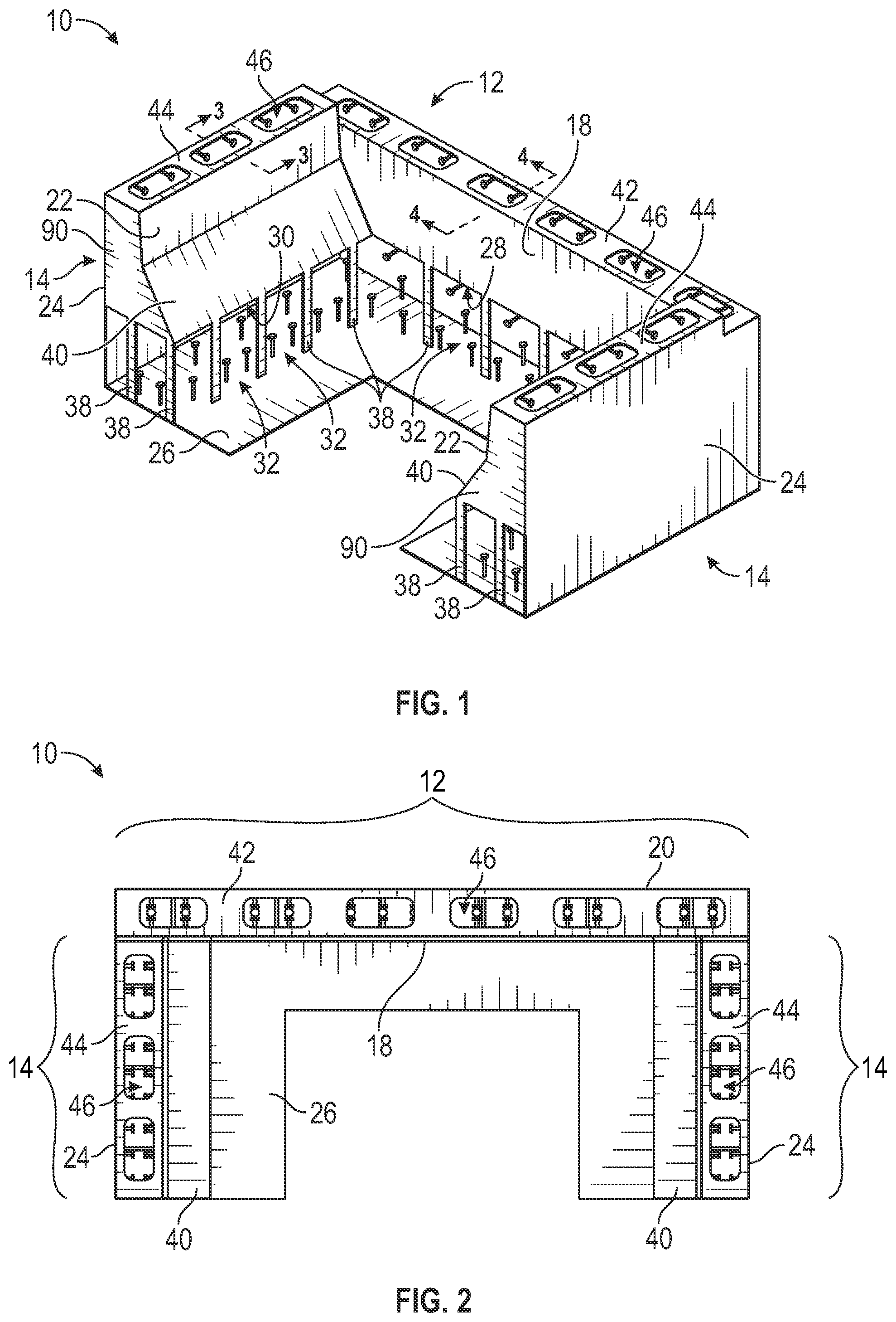 Patent US12320084 — Vehicle barrier system and method of construction thereof — Figure 1