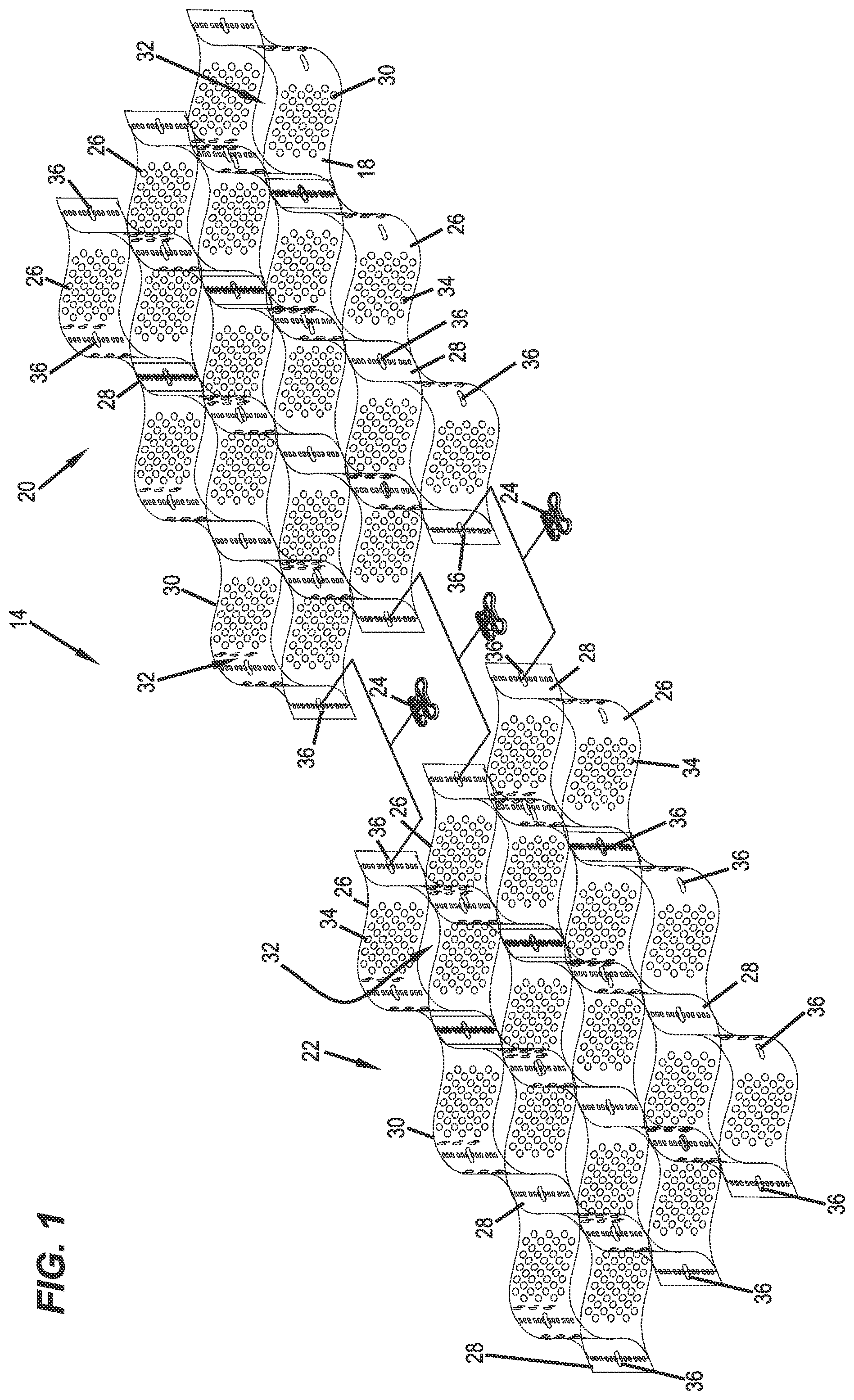 Patent US12320088 — Connection device for fastening expanded cell confinement structures and methods for doing the same — Figure 1