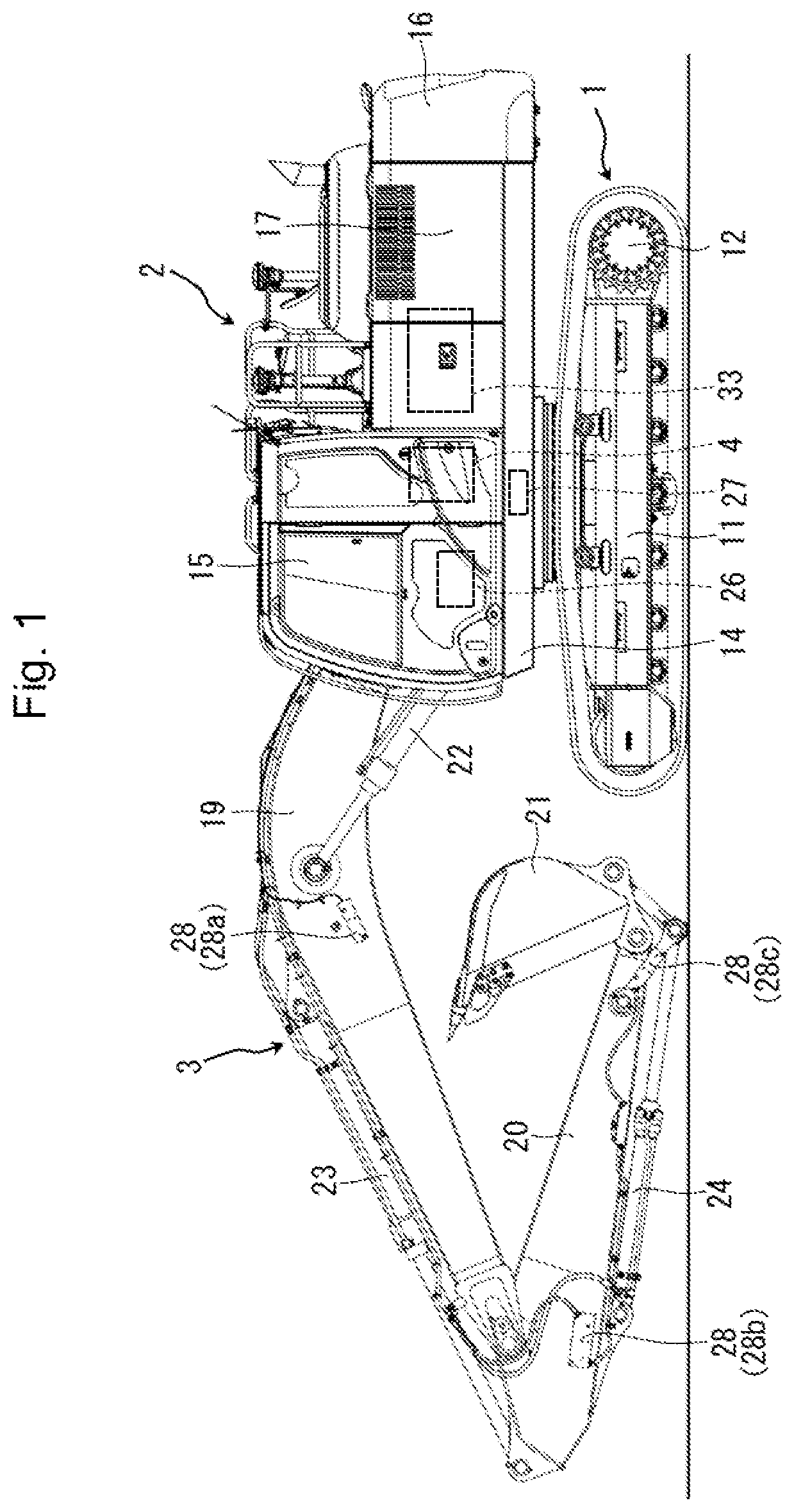Patent US12320097 — Work machine — Figure 1