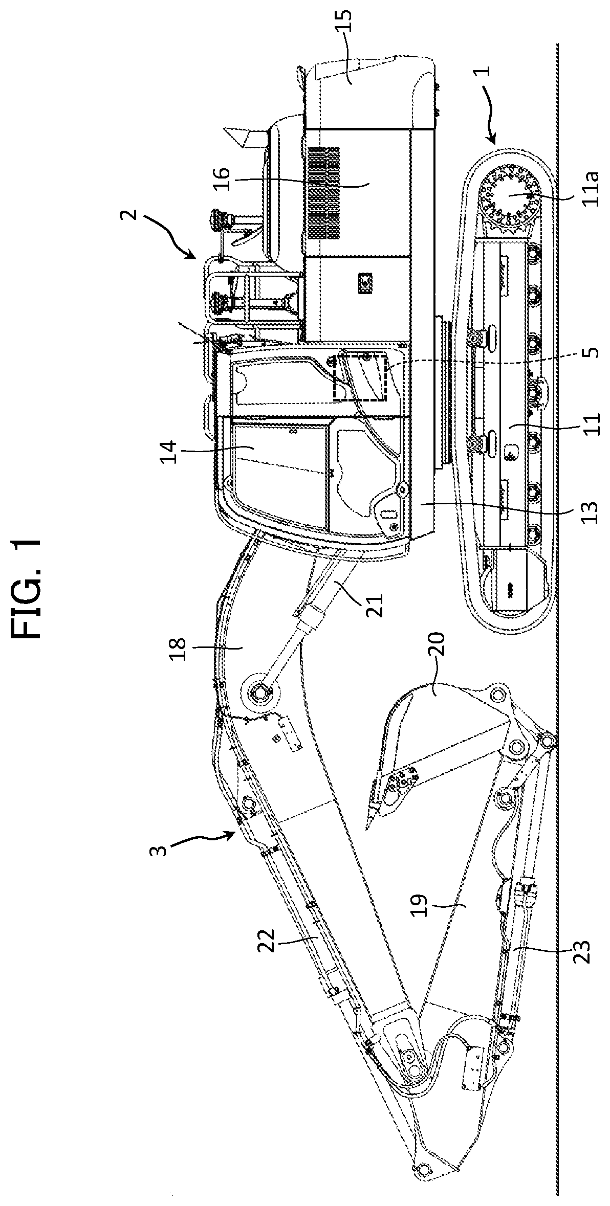 Patent US12320098 — Work machine — Figure 1