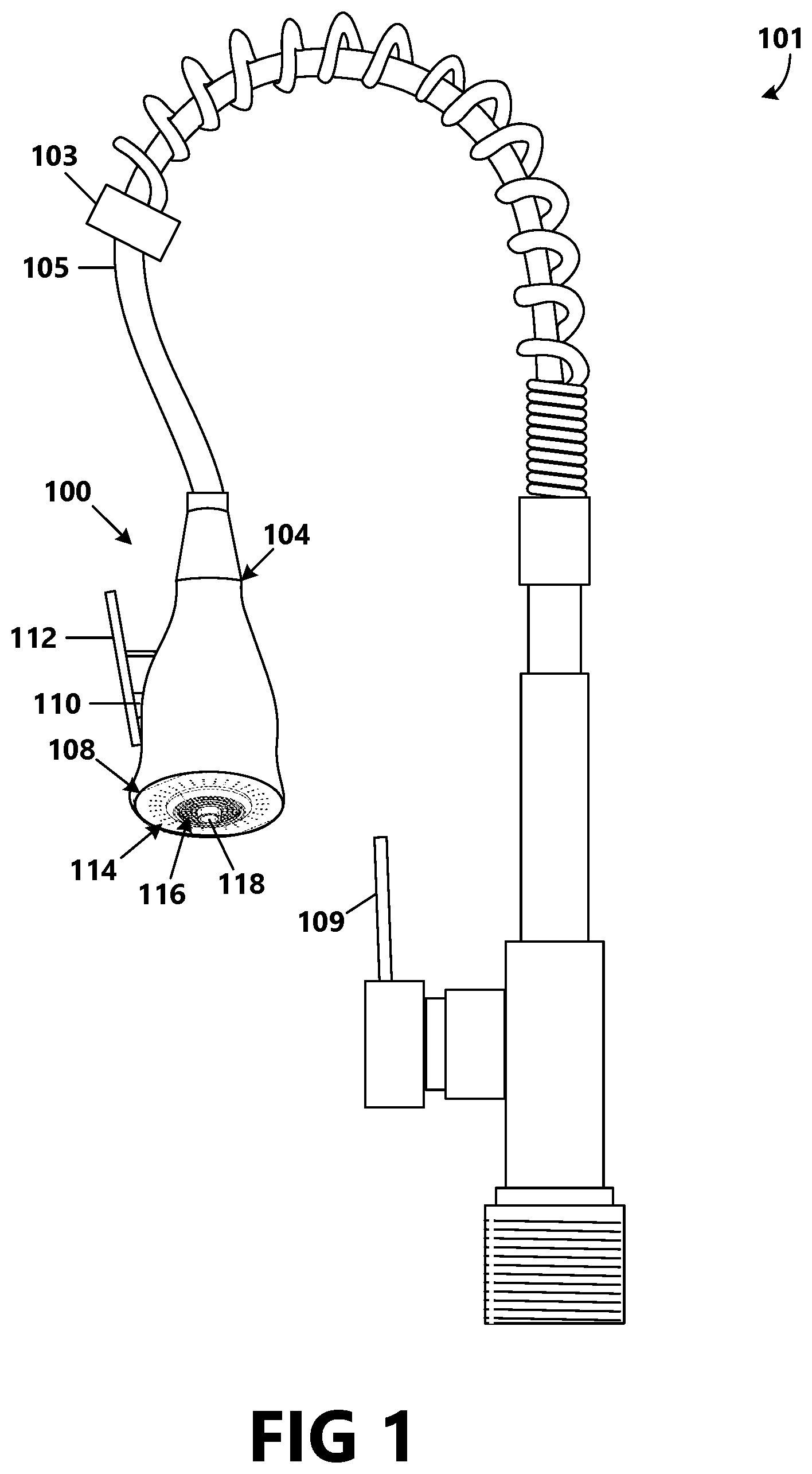 Patent US12320104 — Modulated stream pattern spray head — Figure 1