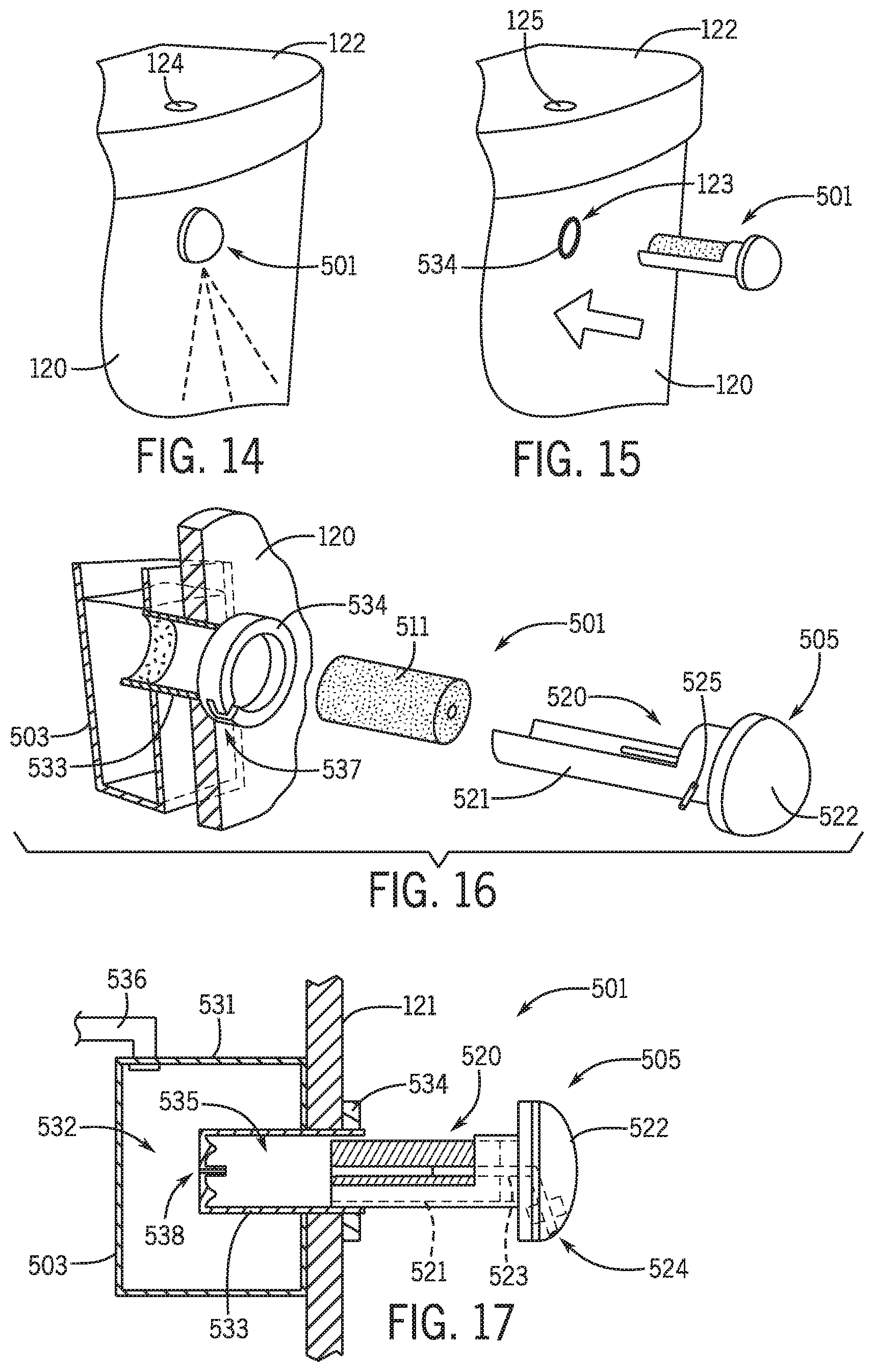 Patent US12320110 Figure 8 – Clean toilet and accessories