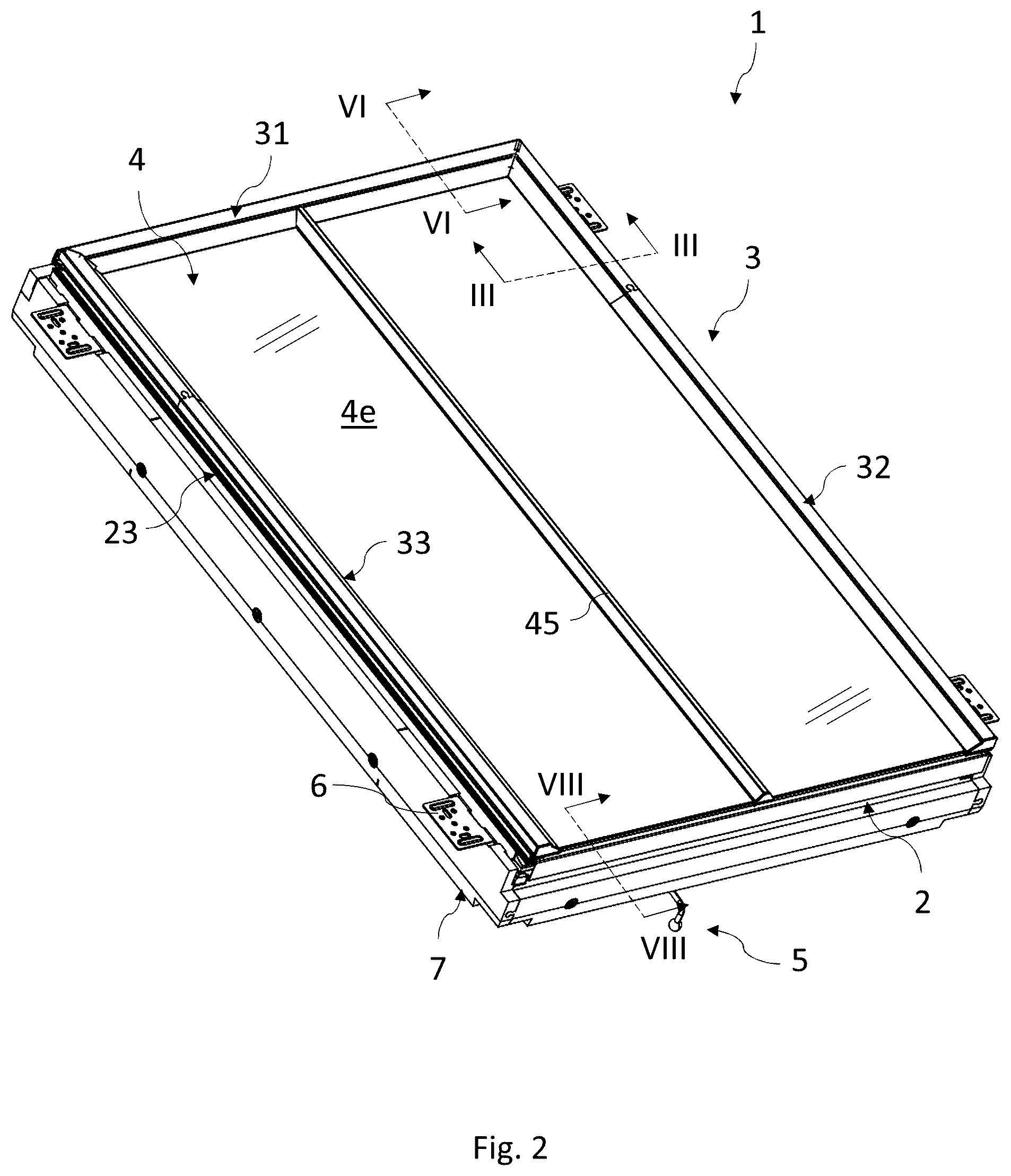 Patent US12320119 Figure 2 – Roof window comprising a sash with profile elements and method of manufacturing a roof window