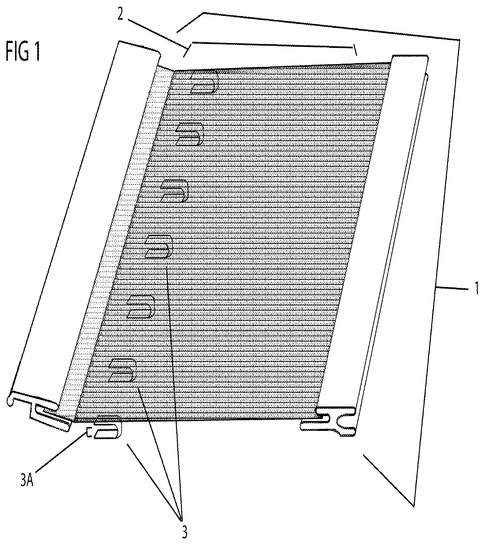 Patent US12320122 — Filtration device with ion dispersing material — Figure 1