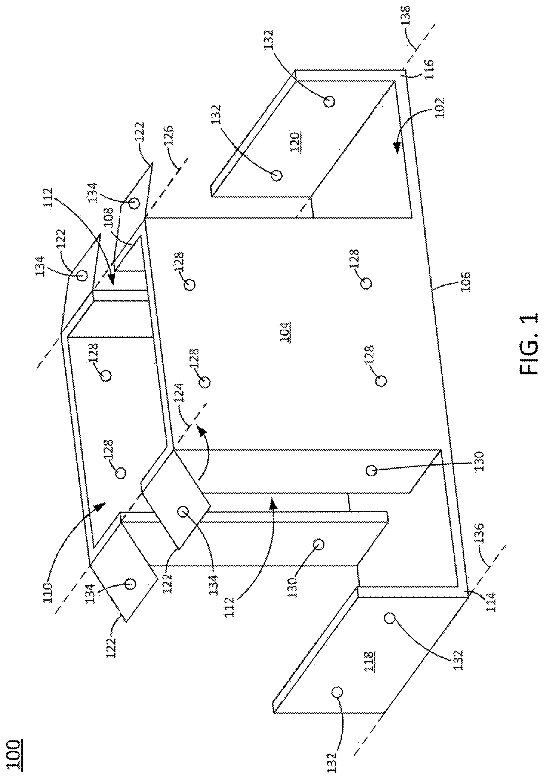 Patent US12320127 — Wood post bracket — Figure 1
