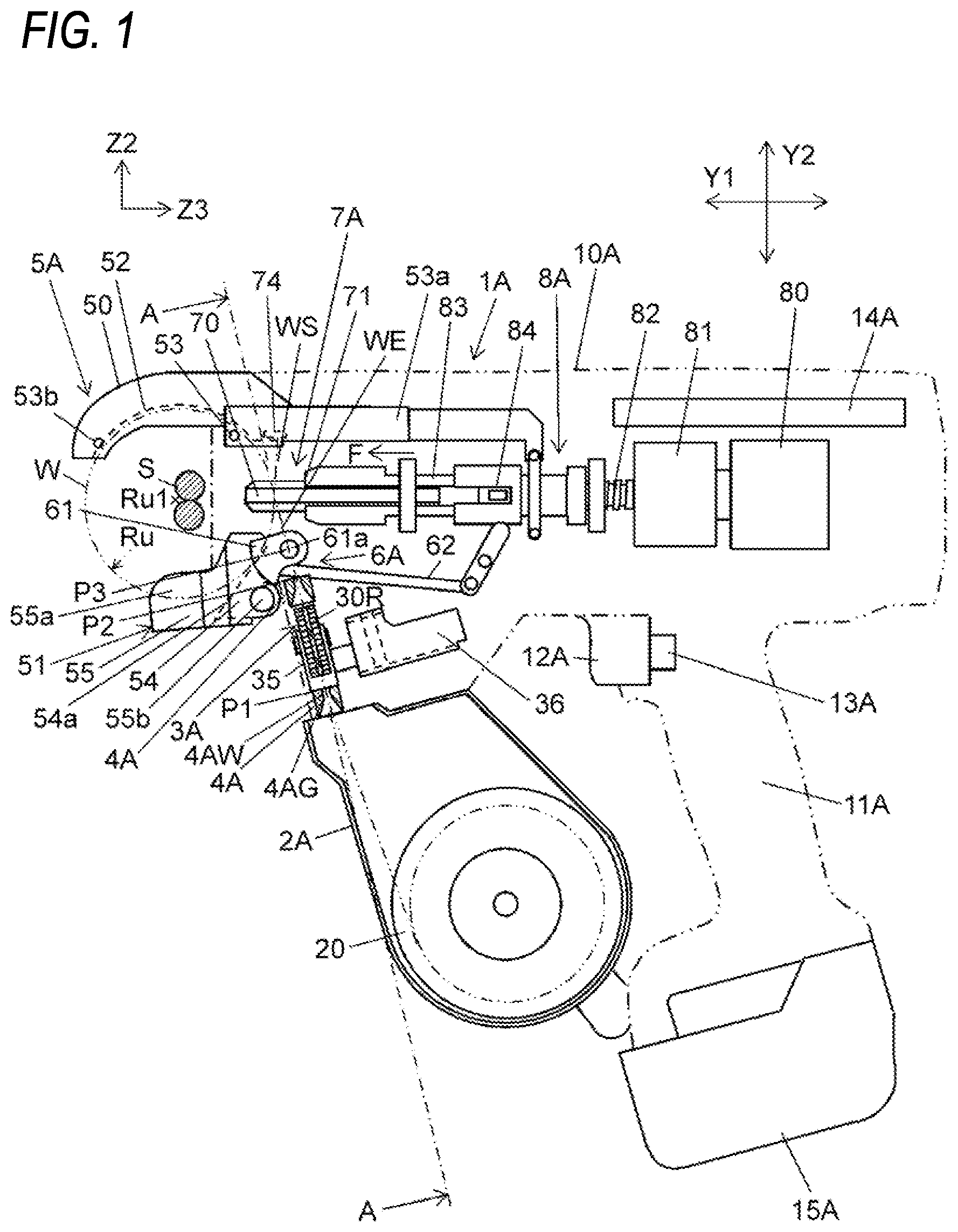 Patent US12320134 Figure 1 – Binding machine