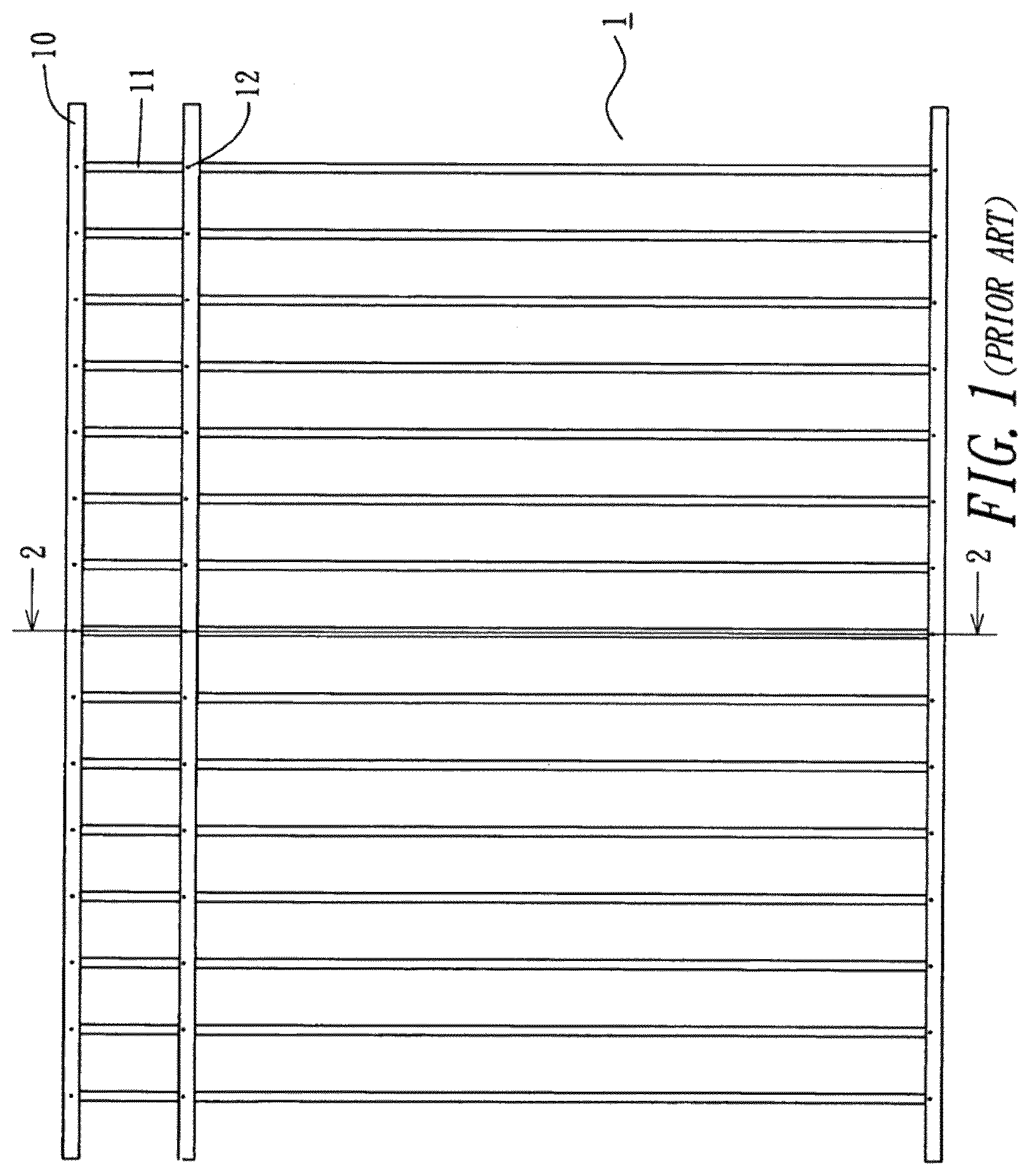 Patent US12320140 — Hidden interconnection arrangement of fence or railing and assembling method thereof — Figure 1