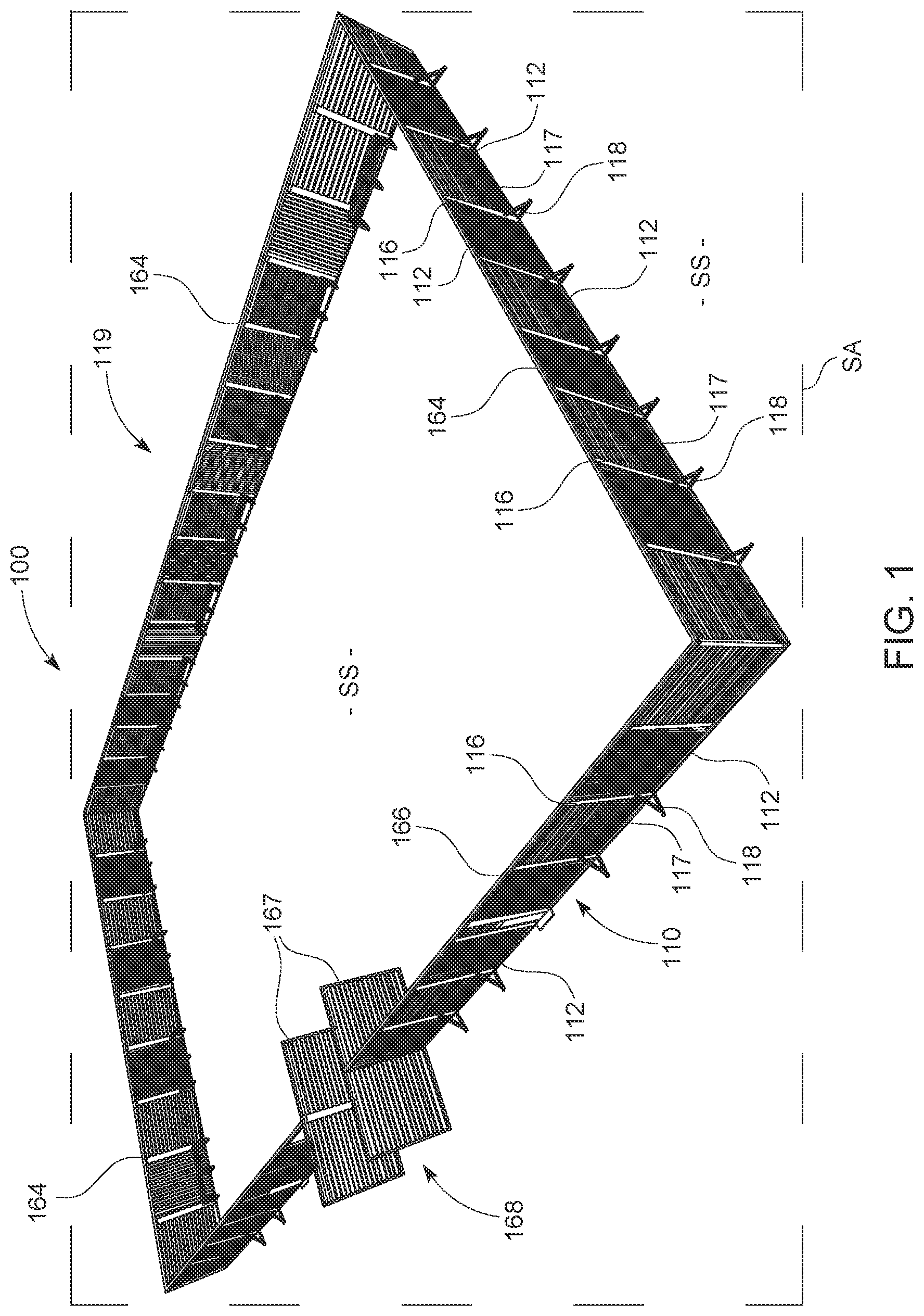 Patent US12320142 — Modular fence system — Figure 1